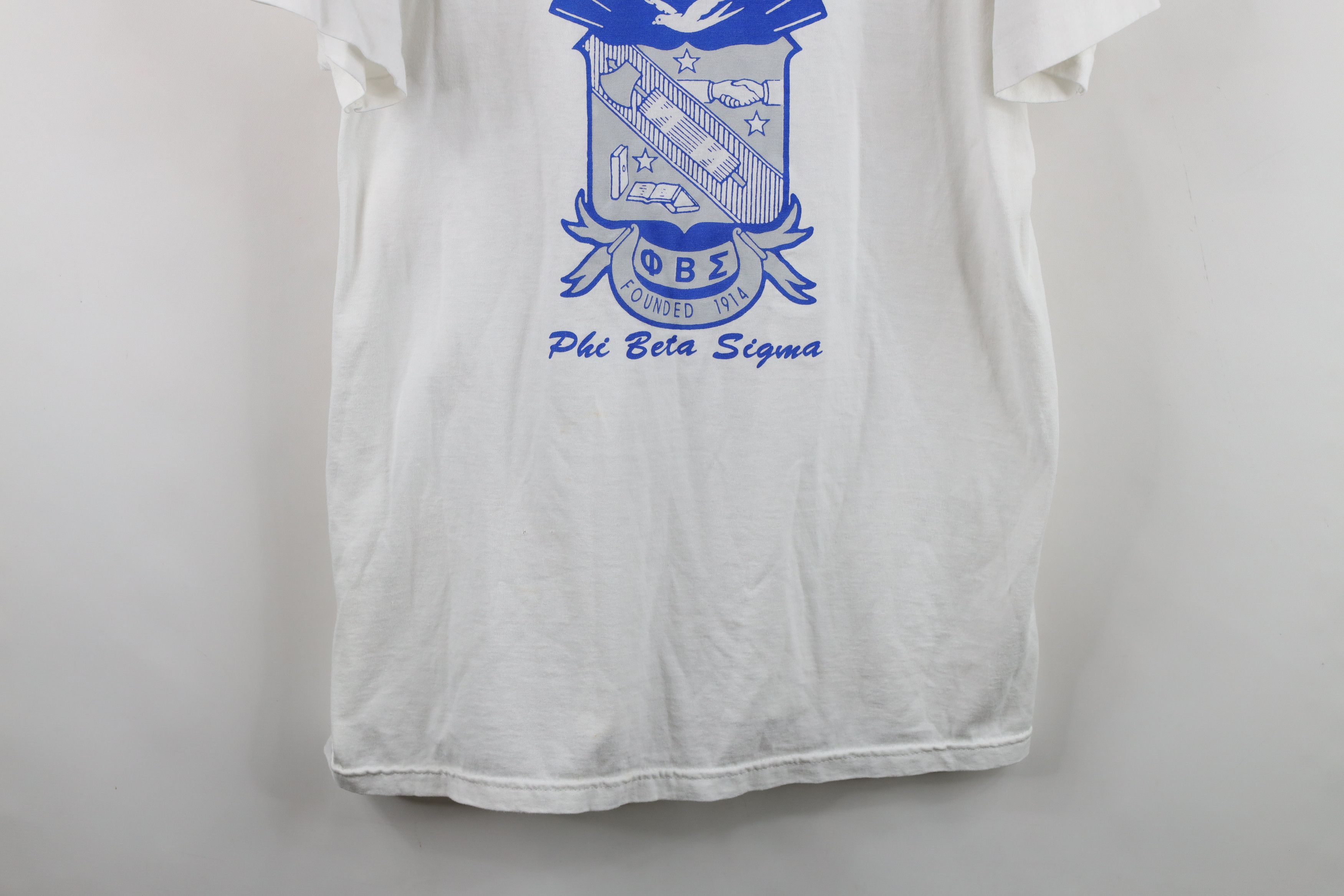 Vintage Vintage 90s Beta Sigma Fraternity Short Sleeve T-Shirt USA Size US XL / EU 56 / 4 - 3 Thumbnail
