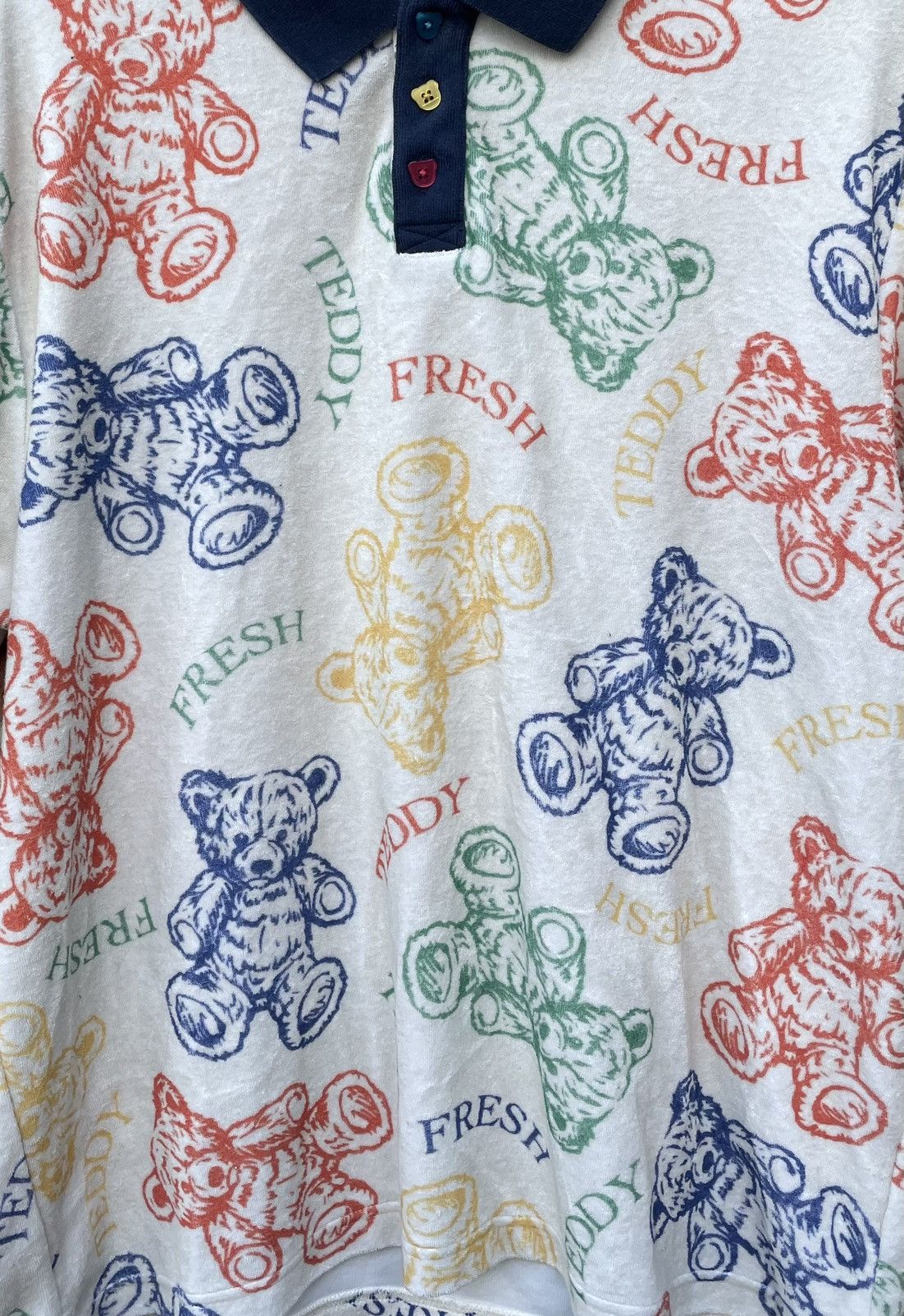 Teddy Fresh Teddy Fresh Terry Cloth Oversized All Over Print Bear Polo Size US L / EU 52-54 / 3 - 3 Thumbnail