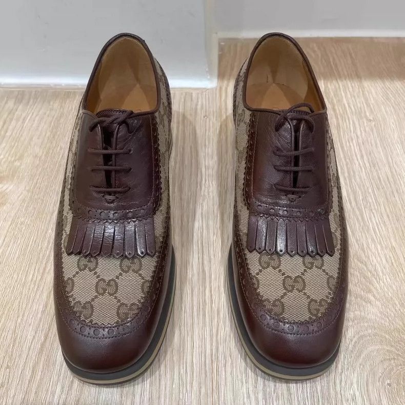 Gucci Gucci GG Embroidered Leather Loafers for Men-2505 Size US 10.5 / EU 43-44 - 6 Thumbnail