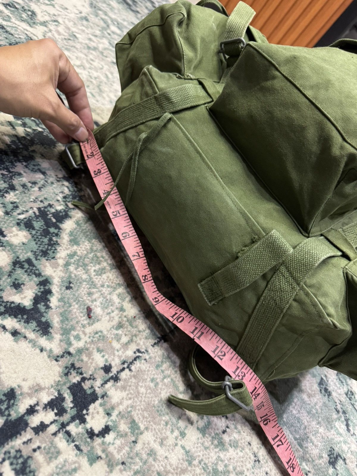 Vintage WWII WW2 US ARMY STYLE POUCH HAVERSACK BACKPACK US M14 BAG Size ONE SIZE - 8 Thumbnail