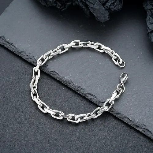 Jewelry Silver Chain Link Bracelet, Men's Stainless Steel Jewelry Size ONE SIZE - 3 Thumbnail