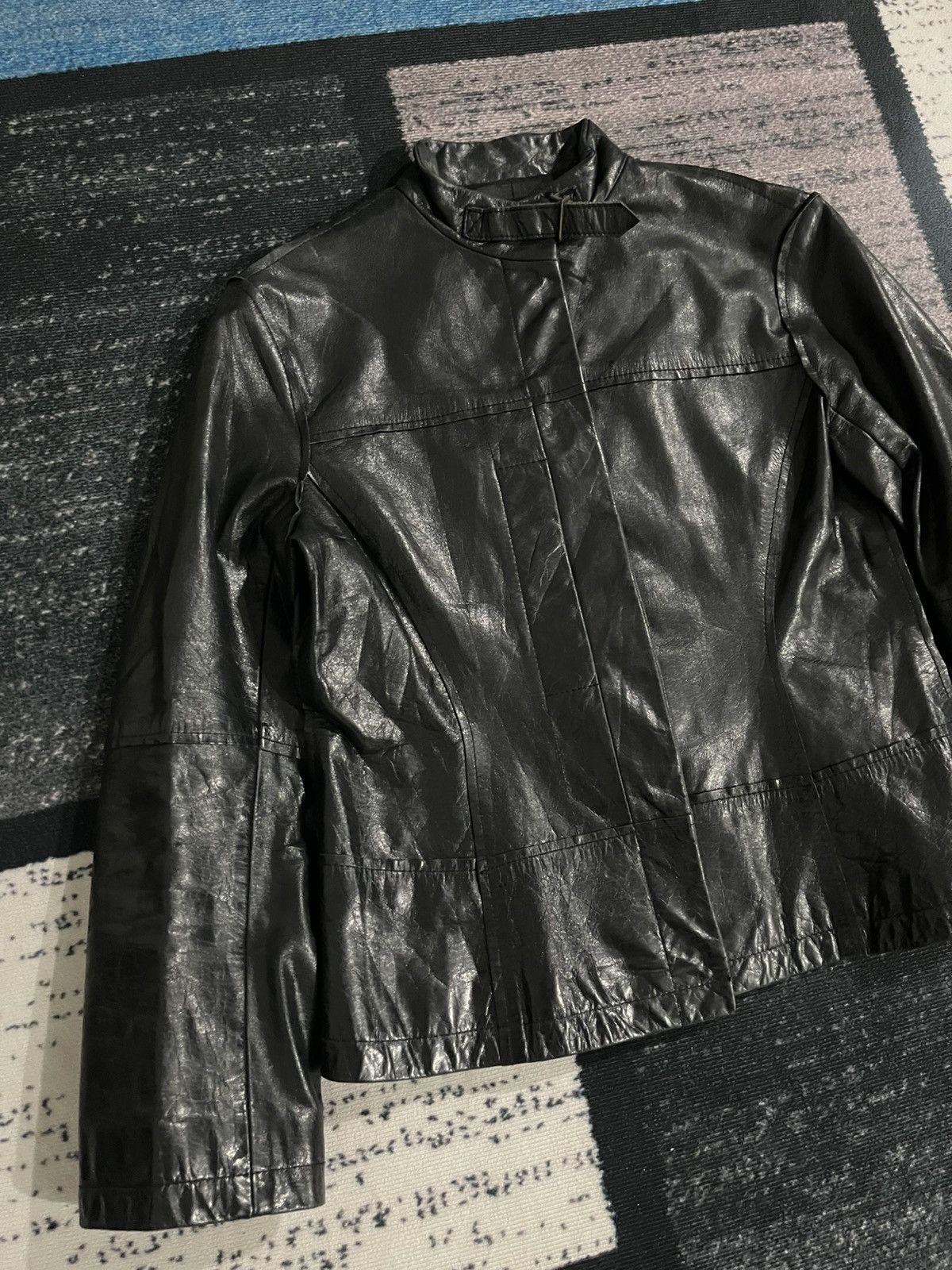 Yohji Yamamoto Vintage WXYZ Workshop Leather Jacket Size XS / US 0-2 / IT 36-38 - 4 Thumbnail
