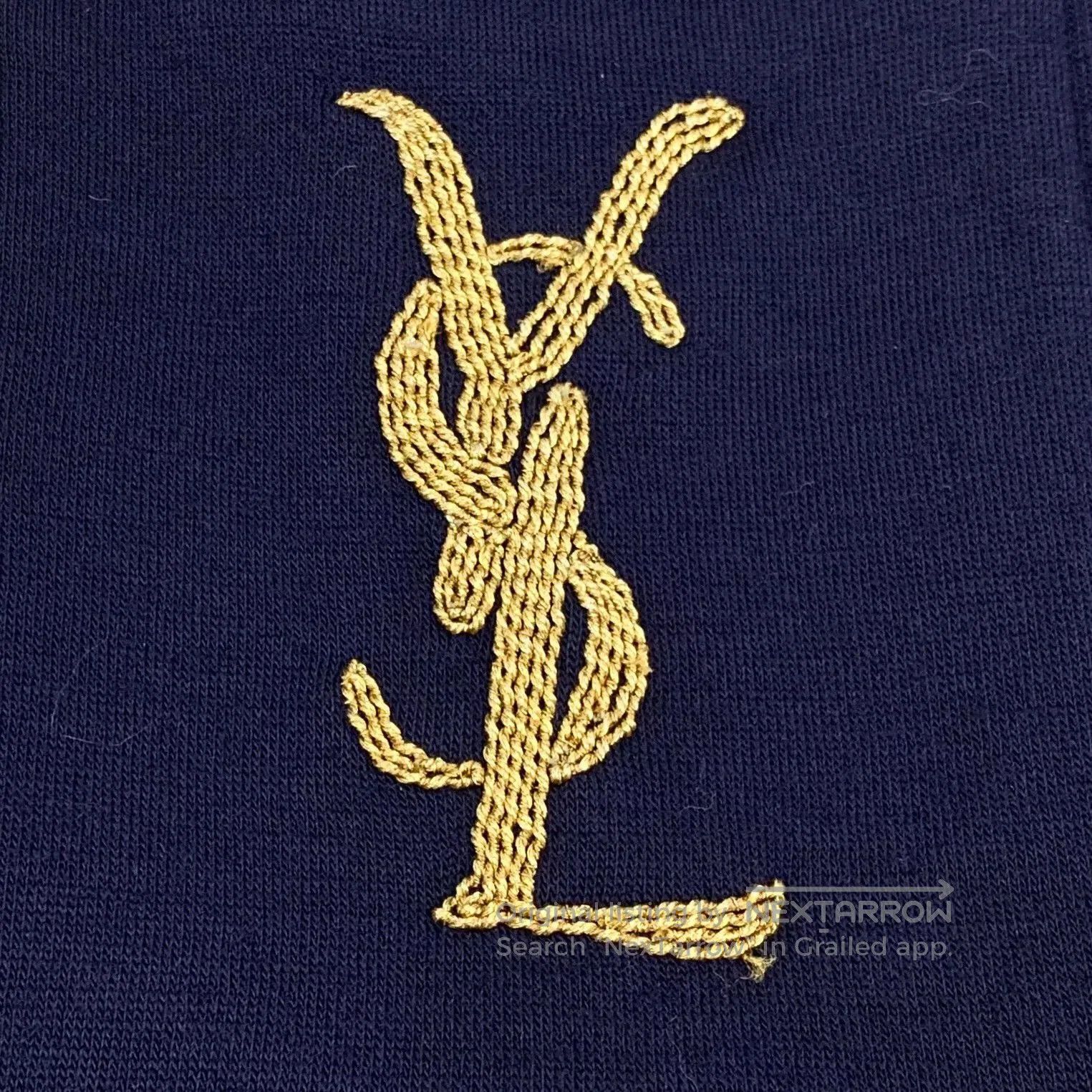 Saint Laurent Paris Yves Saint Laurent Dark Blue Logo Shirt. Size US M / EU 48-50 / 2 - 6 Thumbnail