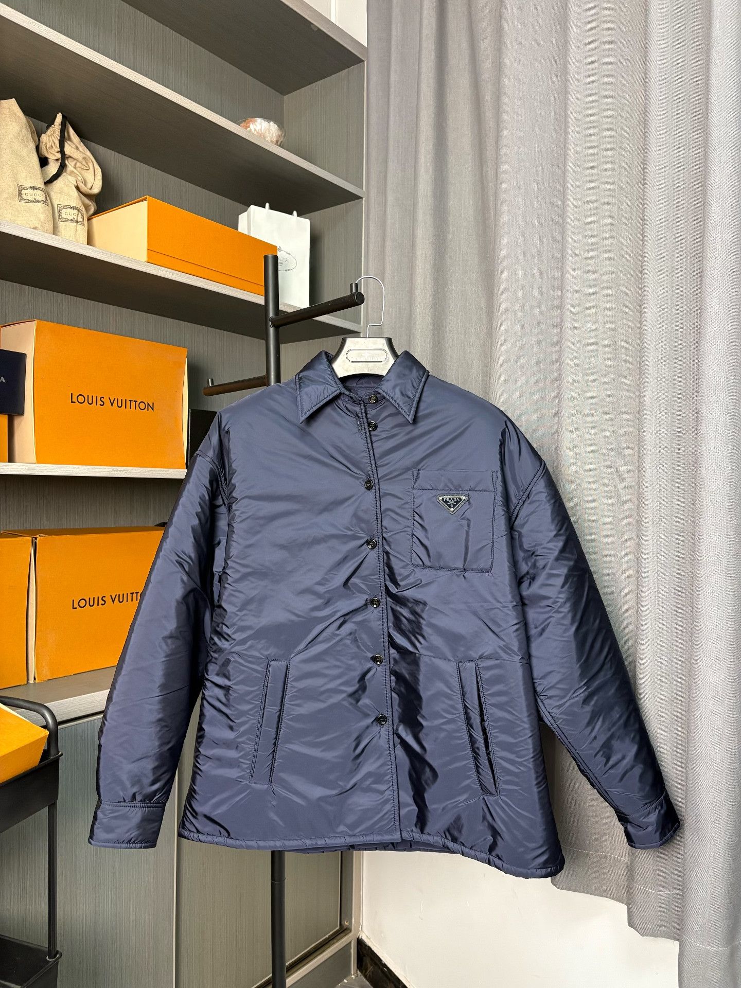 Prada Prada Nylon Blue Heavy Coat 2XL Men Size US XS / EU 42 / 0 - 1 Thumbnail