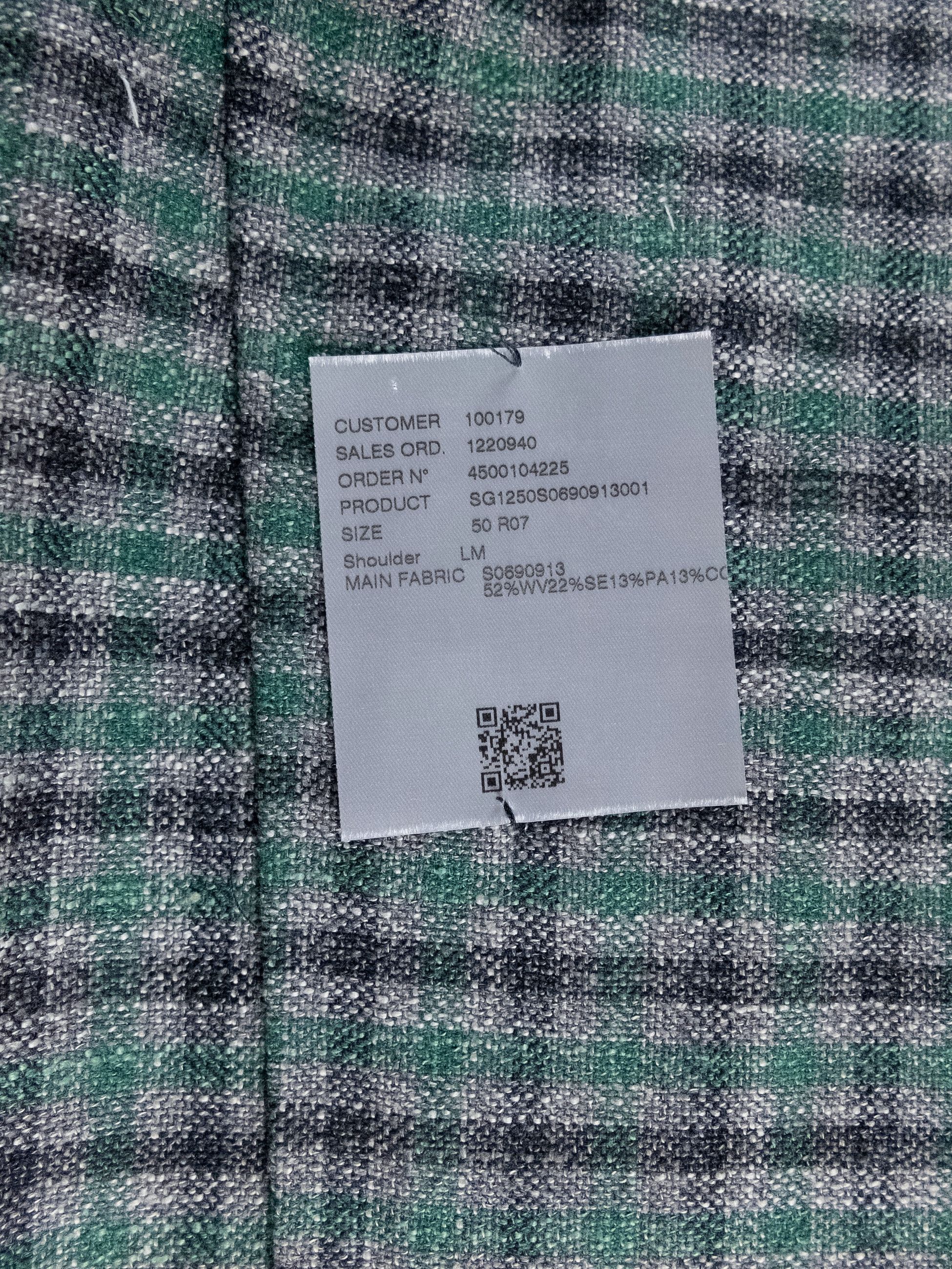 SARTORIO SARTORIO Napoli Kiton green gray plaid wool silk sportcoat Size 40R - 8 Thumbnail