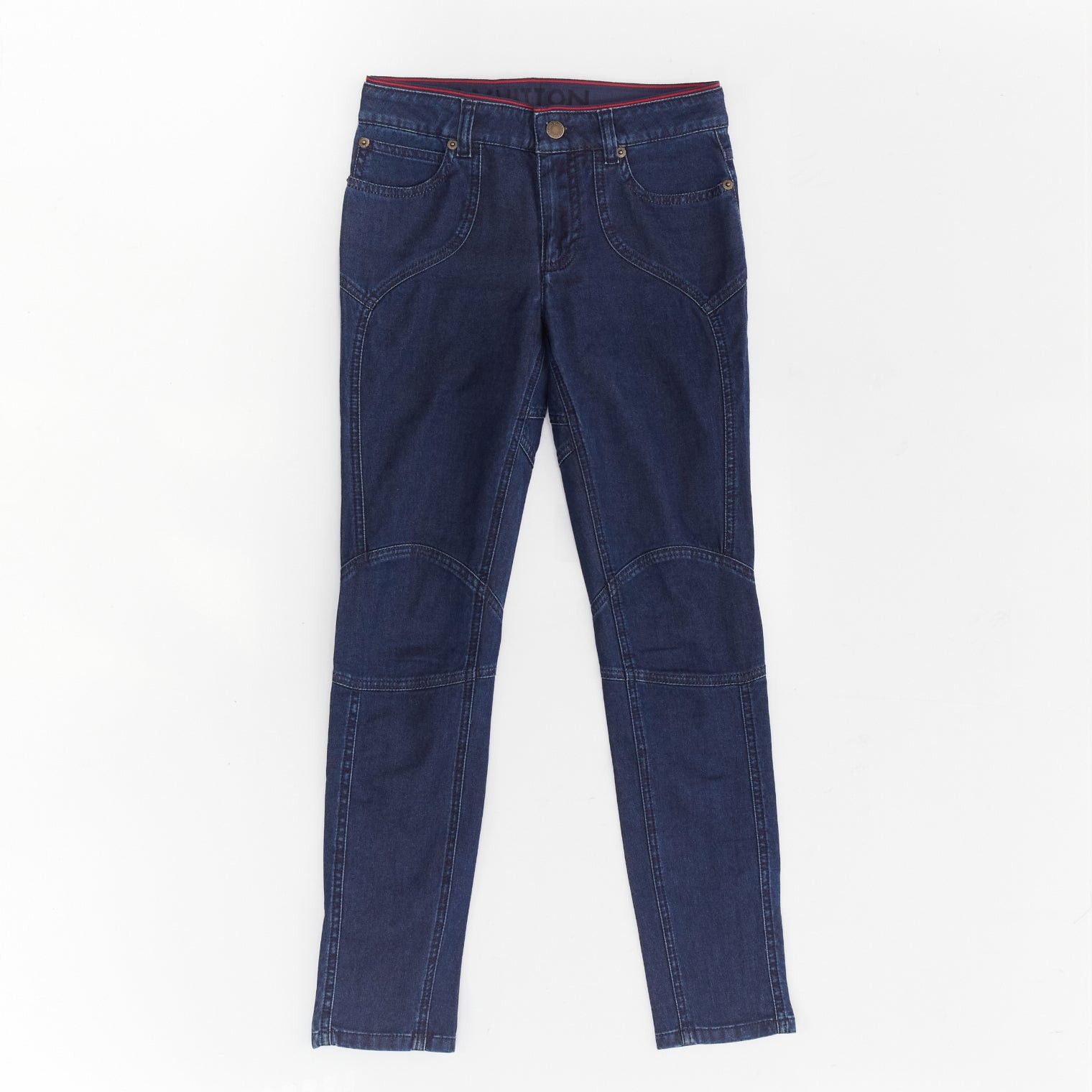 Louis Vuitton LOUIS VUITTON blue washed denim patchwork logo skinny motorcycle jeans FR34 XS Size 26" / US 2 / IT 38 - 1 Thumbnail