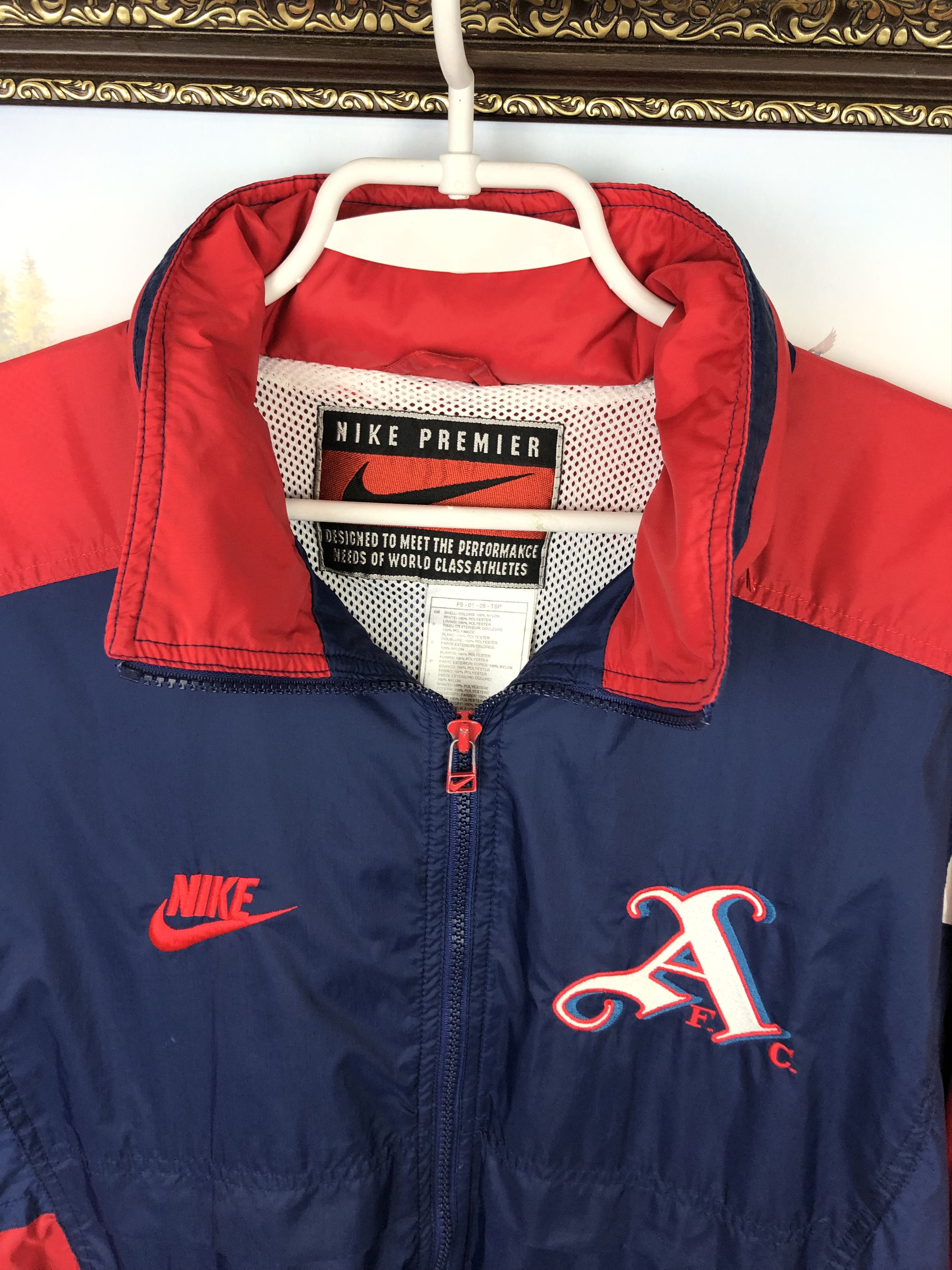 Nike Vintage 90's Nike Arsenal Football Jacket Soccer Windbreaker Size US M / EU 48-50 / 2 - 5 Thumbnail