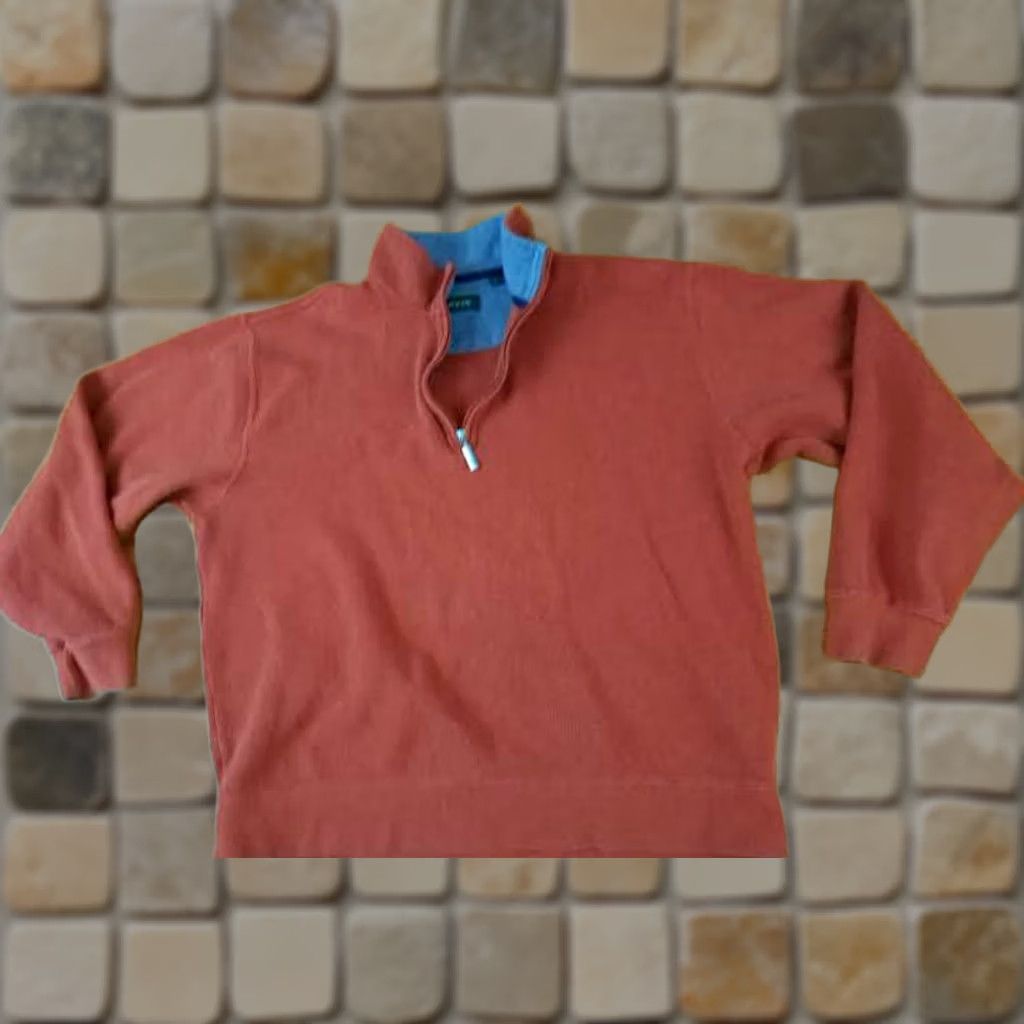 Orvis VINTAGE Orvis Sweatshirt Pullover Sweater 1/4 Zip Cotton L Burnt Orange Men Size US L / EU 52-54 / 3 - 1 Thumbnail