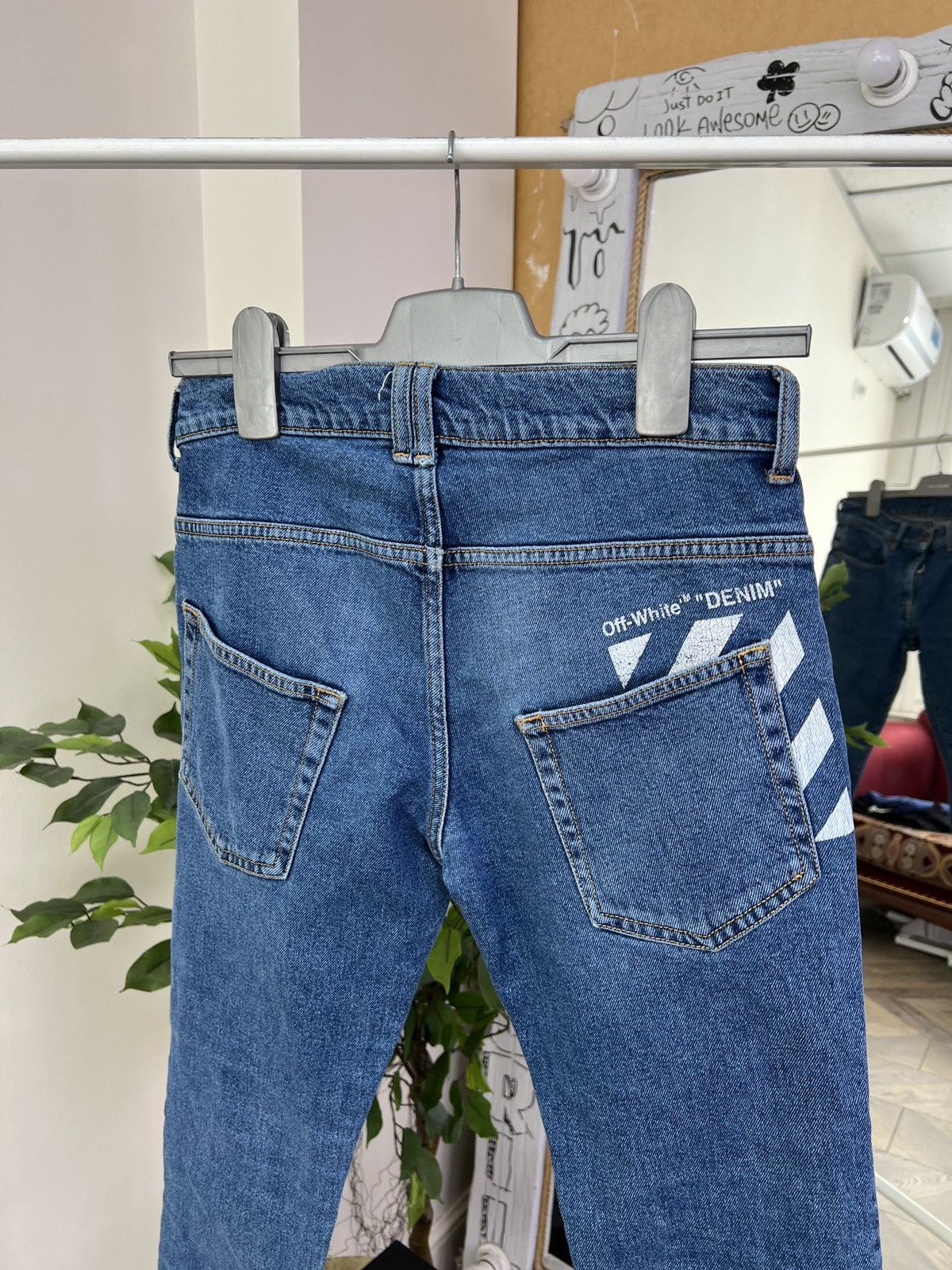 Off-White Vintage Off-White Denim Label Blue Women’s Jeans Size 30" / US 8 / IT 44 - 20 Thumbnail