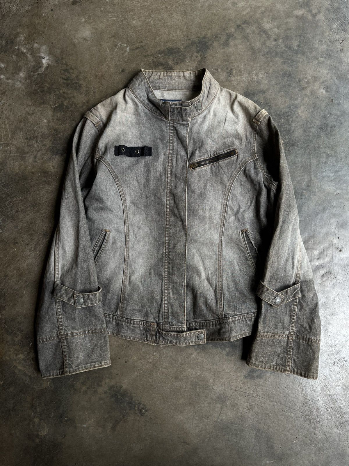 14th Addiction × GOSTAR DE FUGA Fuga Waxed Double Zip Faux Fur
