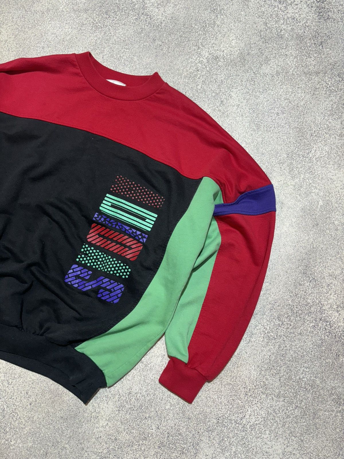 Adidas × Vintage Adidas Vintage Sweatshirt Multicolour Big Logo Y2K size M Size US M / EU 48-50 / 2 - 3 Thumbnail