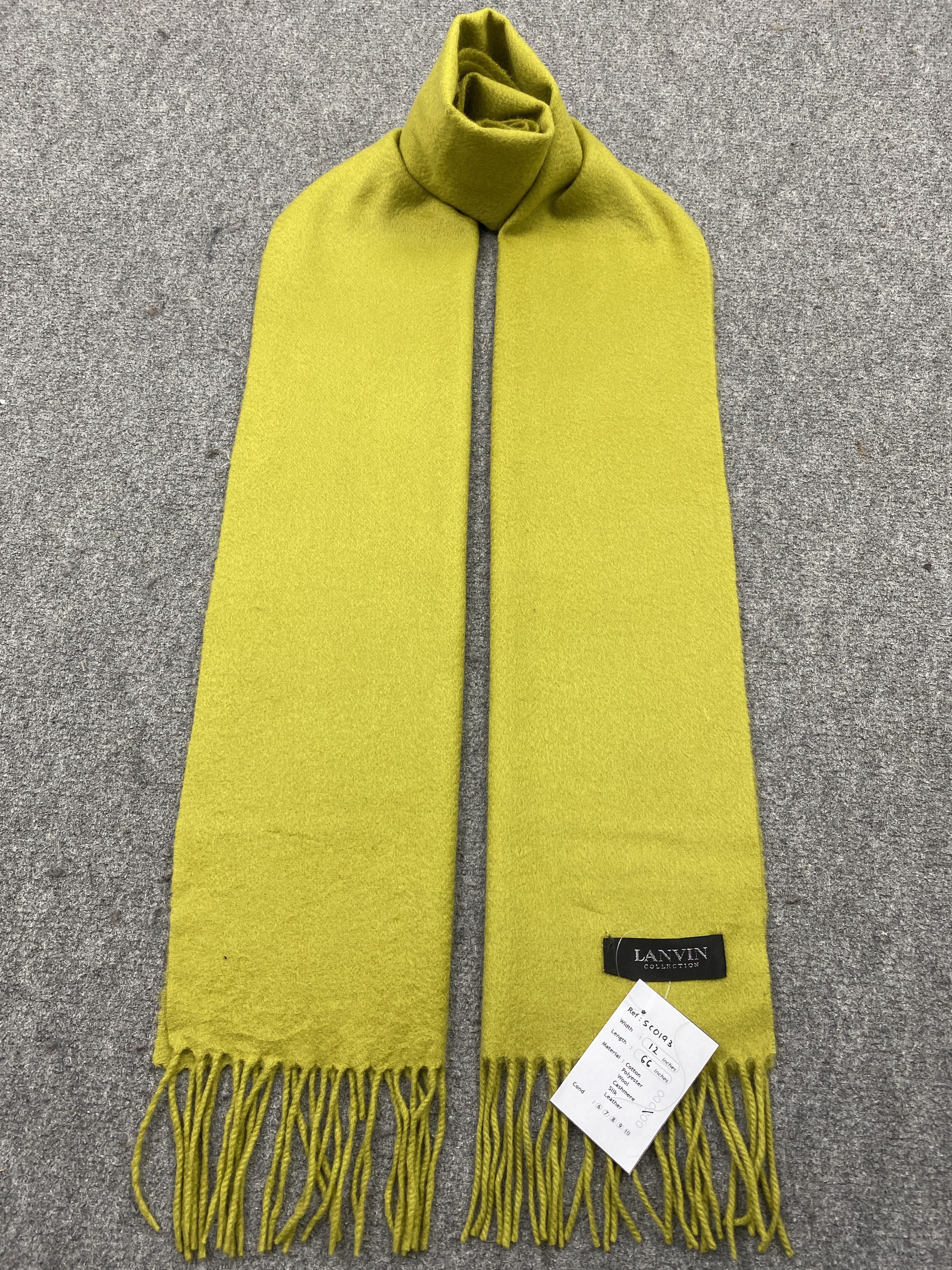 Lanvin Lanvin Collection Cashmere Scarf Muffler SC0193 Size ONE SIZE - 1 Thumbnail