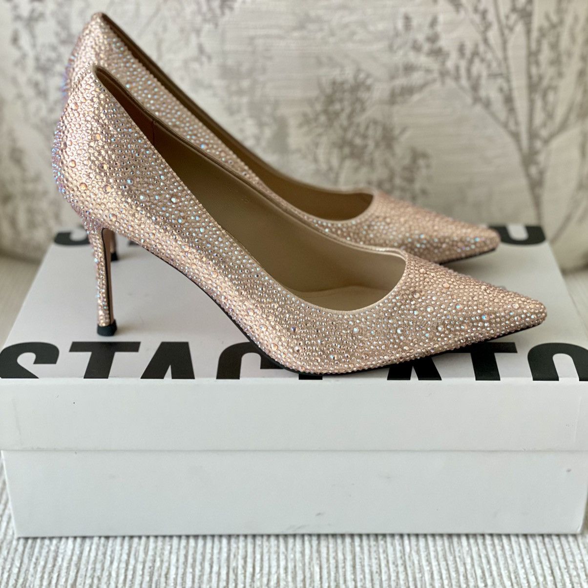Other Staccato Crystal Embellished Wedding Formal Stiletto Shoes Size US 8 / IT 38 - 3 Thumbnail