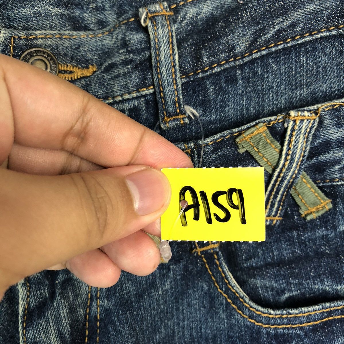 Japanese Brand Le John Blue Double Waist Denim Pants #A159 Size US 26 / EU 42 - 10 Thumbnail