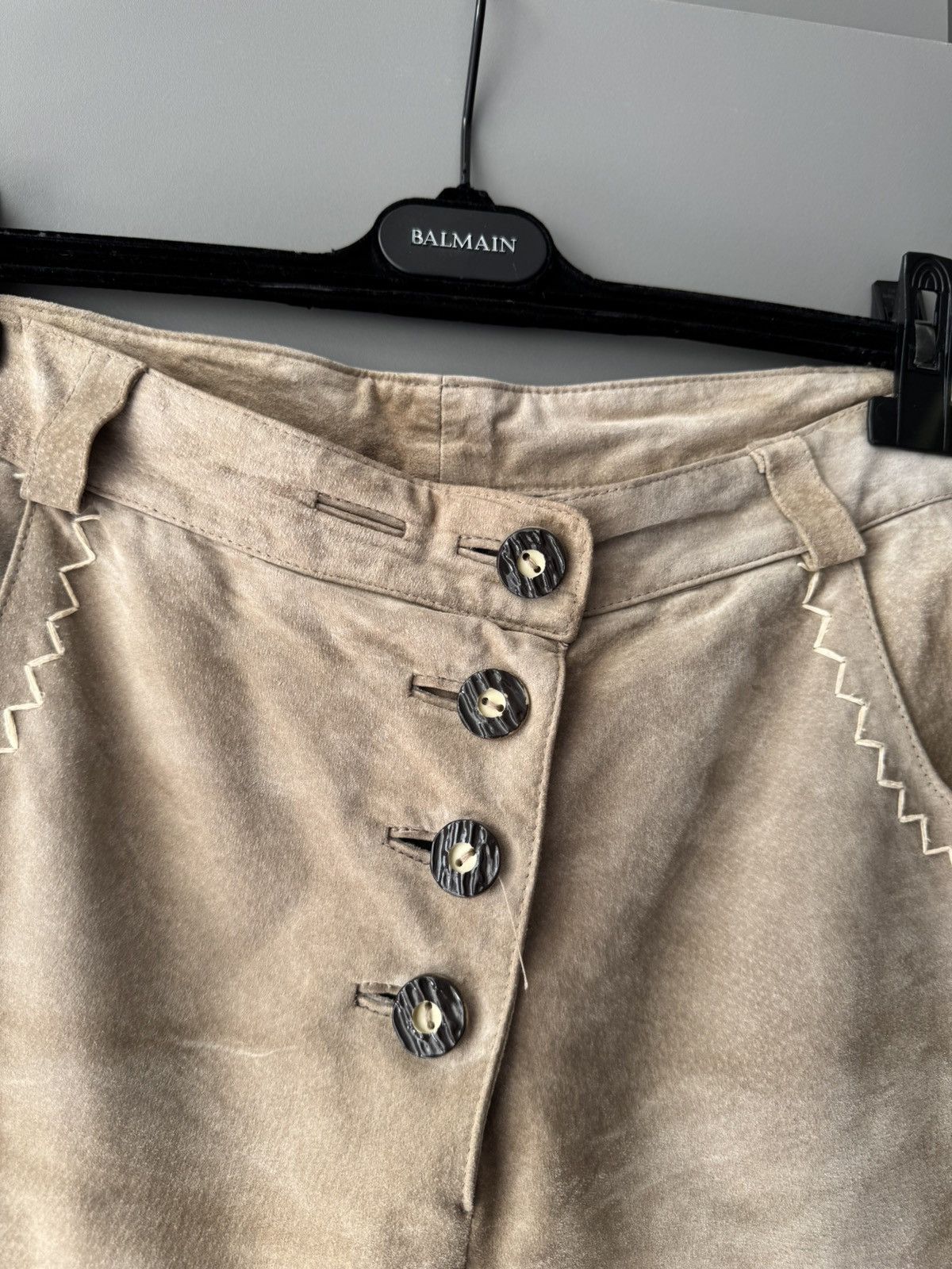 Vintage Vintage Lawman Western Suede 3 Button High Waisted Jeans Size US 32 / EU 48 - 2 Thumbnail