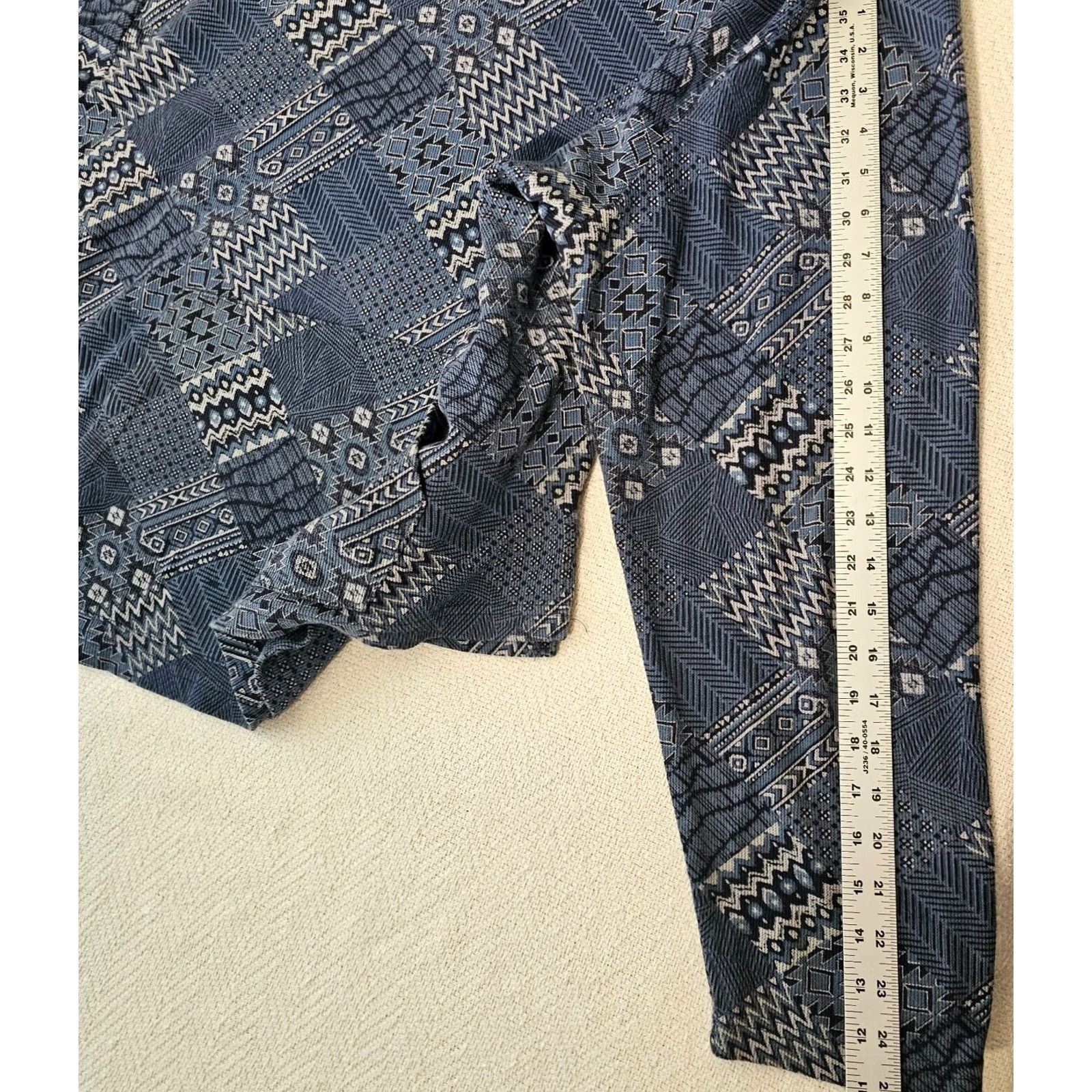 Vintage VINTAGE Southern Marsh Men’s Cotton V Neck Pullover Hoodie XL Aztec Western Blue Size US XL / EU 56 / 4 - 7 Thumbnail