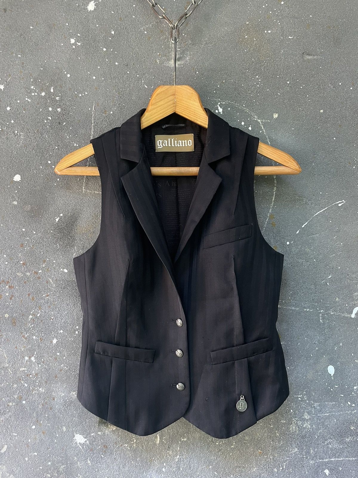 John Galliano Vintage Galliano by John Galliano Seditionaries Vest Wool Size XS / US 0-2 / IT 36-38 - 2 Thumbnail