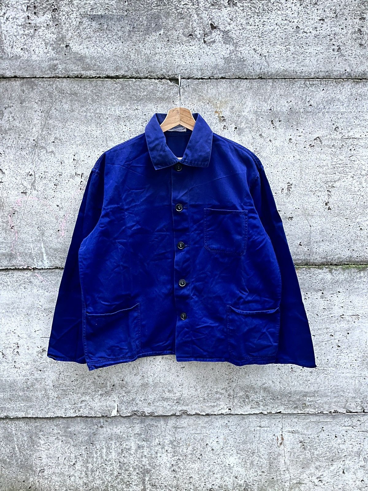 Le Laboureur × Massimo Osti × Vintage Vintage 90s Workwear Faded Navy Chore Jacket L EU Military Size US L / EU 52-54 / 3 - 1 Thumbnail