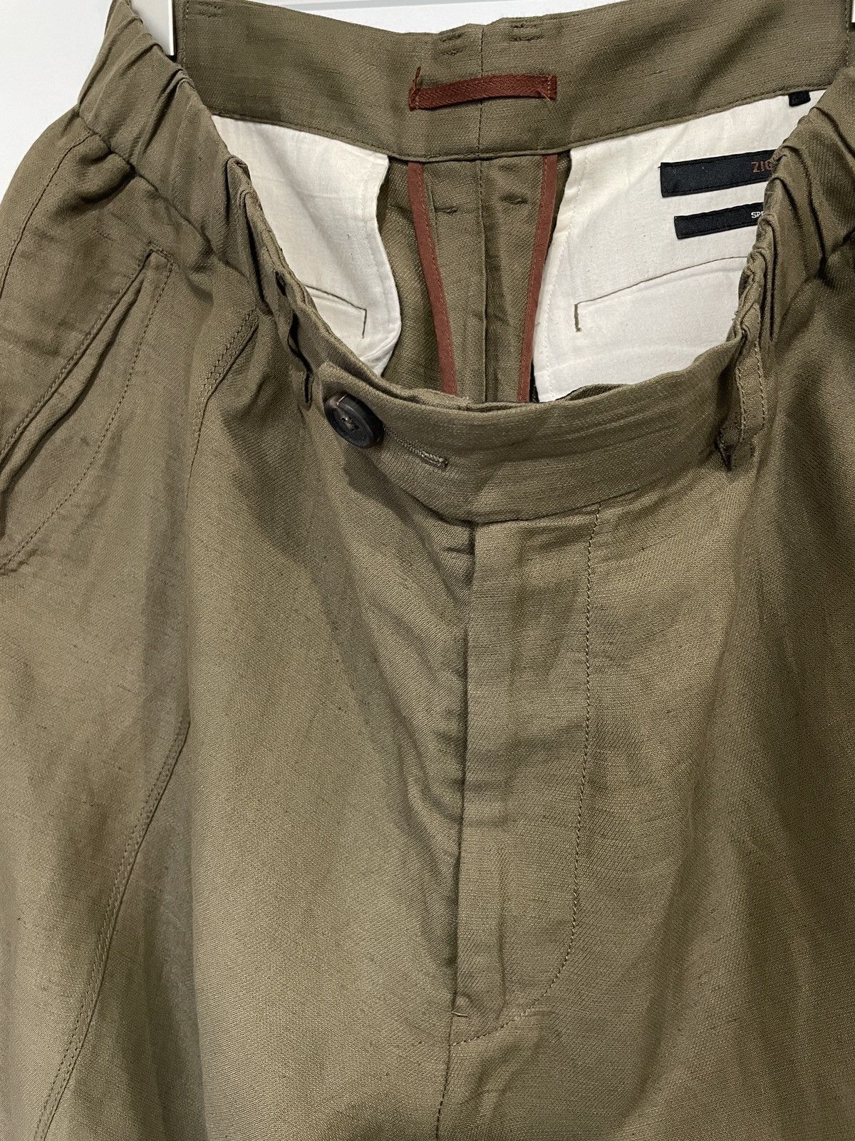 Ziggy Chen SS20 LIGHTWEIGHT LINEN VISCOSE CROPPED TROUSERS Size US 34 / EU 50 - 6 Thumbnail