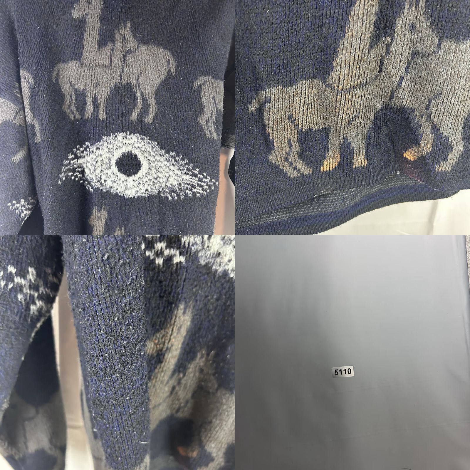 Vintage VINTAGE Tejidos Atahualpa Wool Aztec Sweater Mens Medium Blue Pockets Hooded Zipper Adjustable Buttons Knit Regular Fall Winter Sports Size US L / EU 52-54 / 3 - 9 Thumbnail