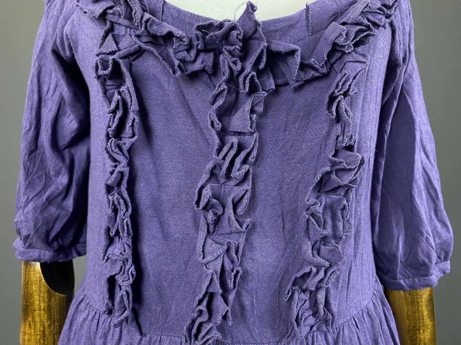 Designer Ladies See by Chloe Purple Open Front A-Line Dress Size 10 Size L / US 10 / IT 46 - 3 Thumbnail