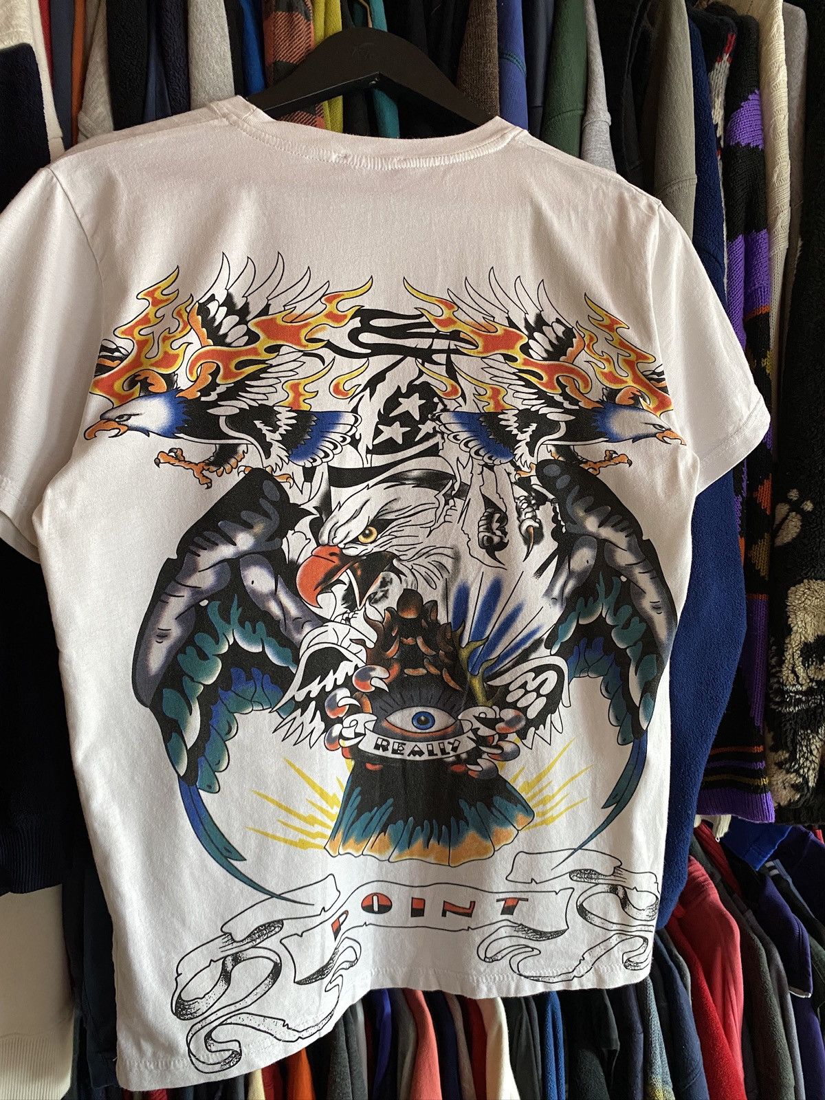 Ed Hardy VINTAGE REALLY POINT ED HARDY STYLE T-SHIRT y2k Size US M / EU 48-50 / 2 - 4 Thumbnail