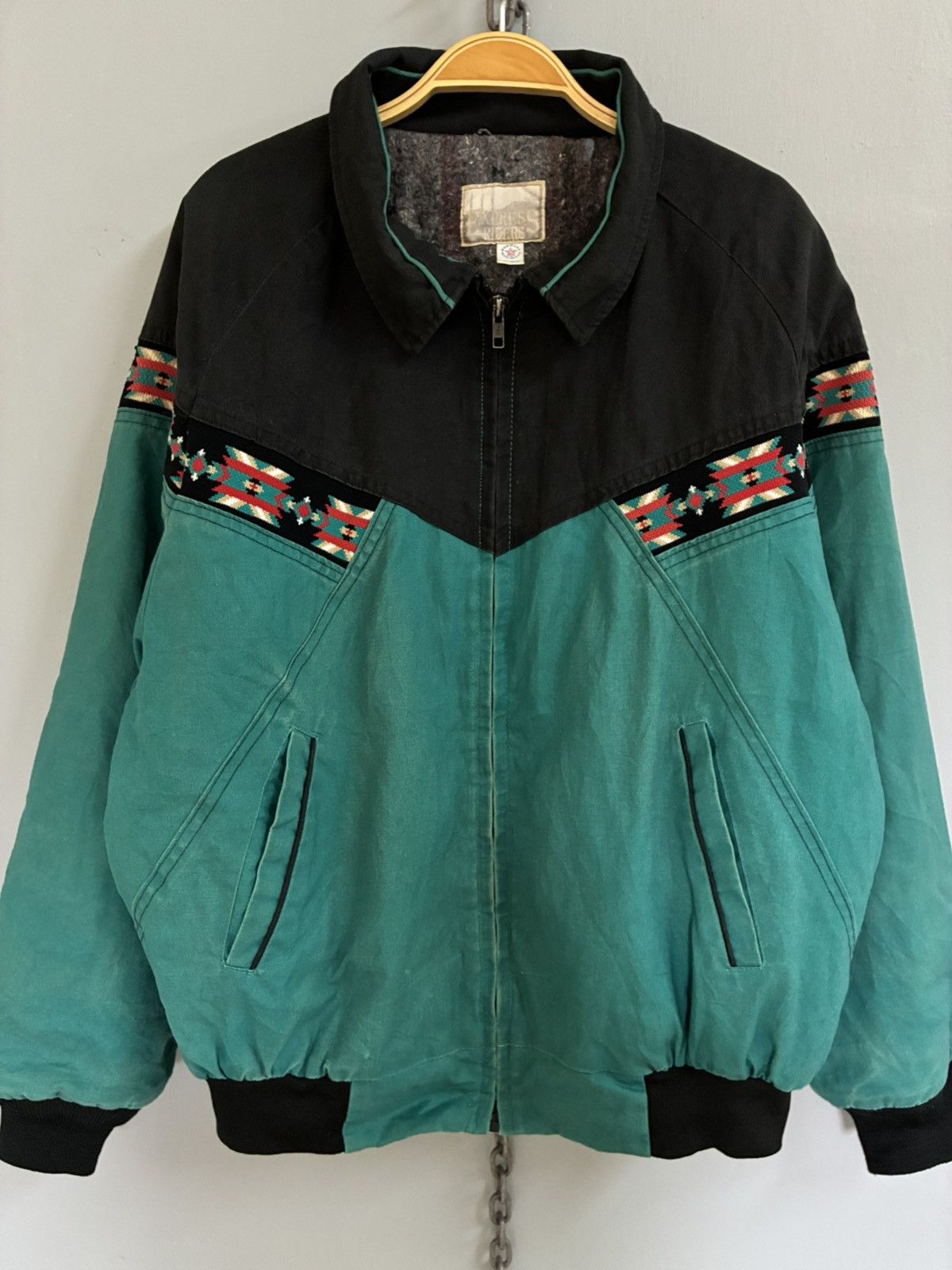 Express Vintage 80s Express Rider zip up Aztec Navajo motive jacket Size US XL / EU 56 / 4 - 3 Thumbnail