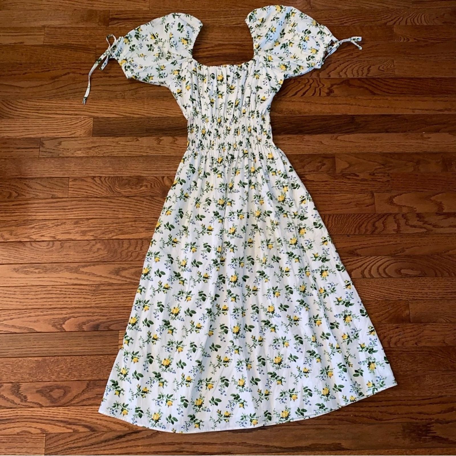 FAITHFULL $219 Faithfull the Brand Flora Midi Dress Bendita Floral S Size S / US 4 / IT 40 - 12 Thumbnail