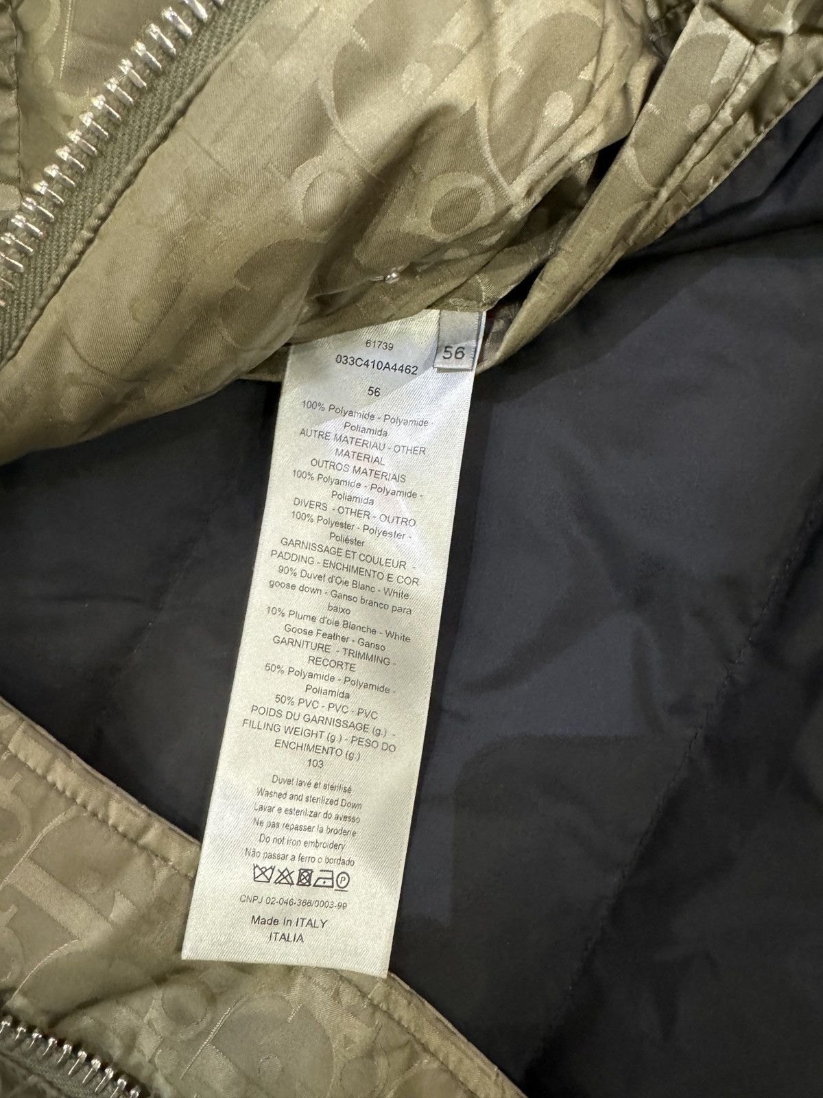 Dior Dior Oblique Puffer Vest Olive Size 56 Size US XL / EU 56 / 4 - 3 Thumbnail
