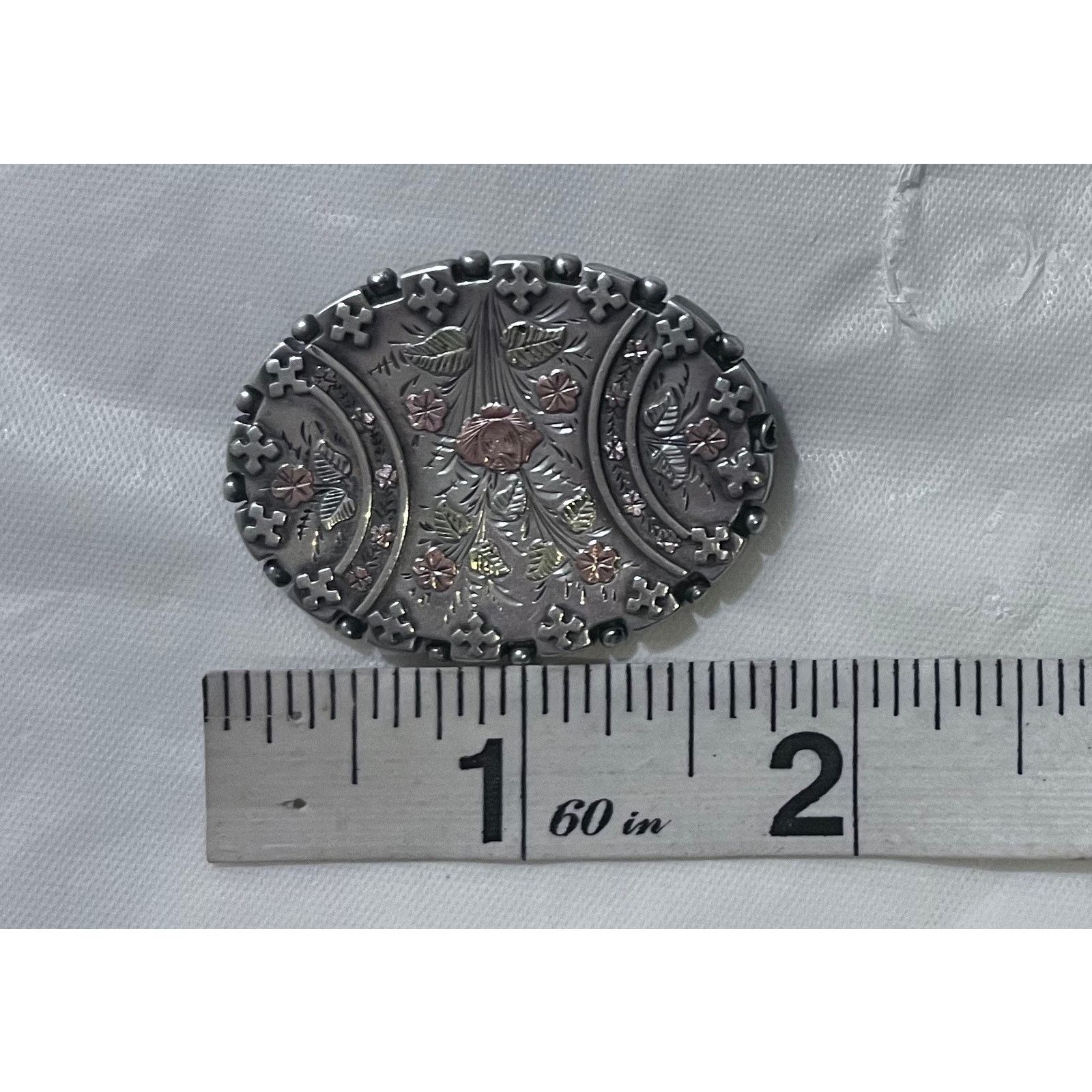 Other Antique Victorian Signed WCM Sterling Silver & Rose Gold Pin Size ONE SIZE - 10 Thumbnail