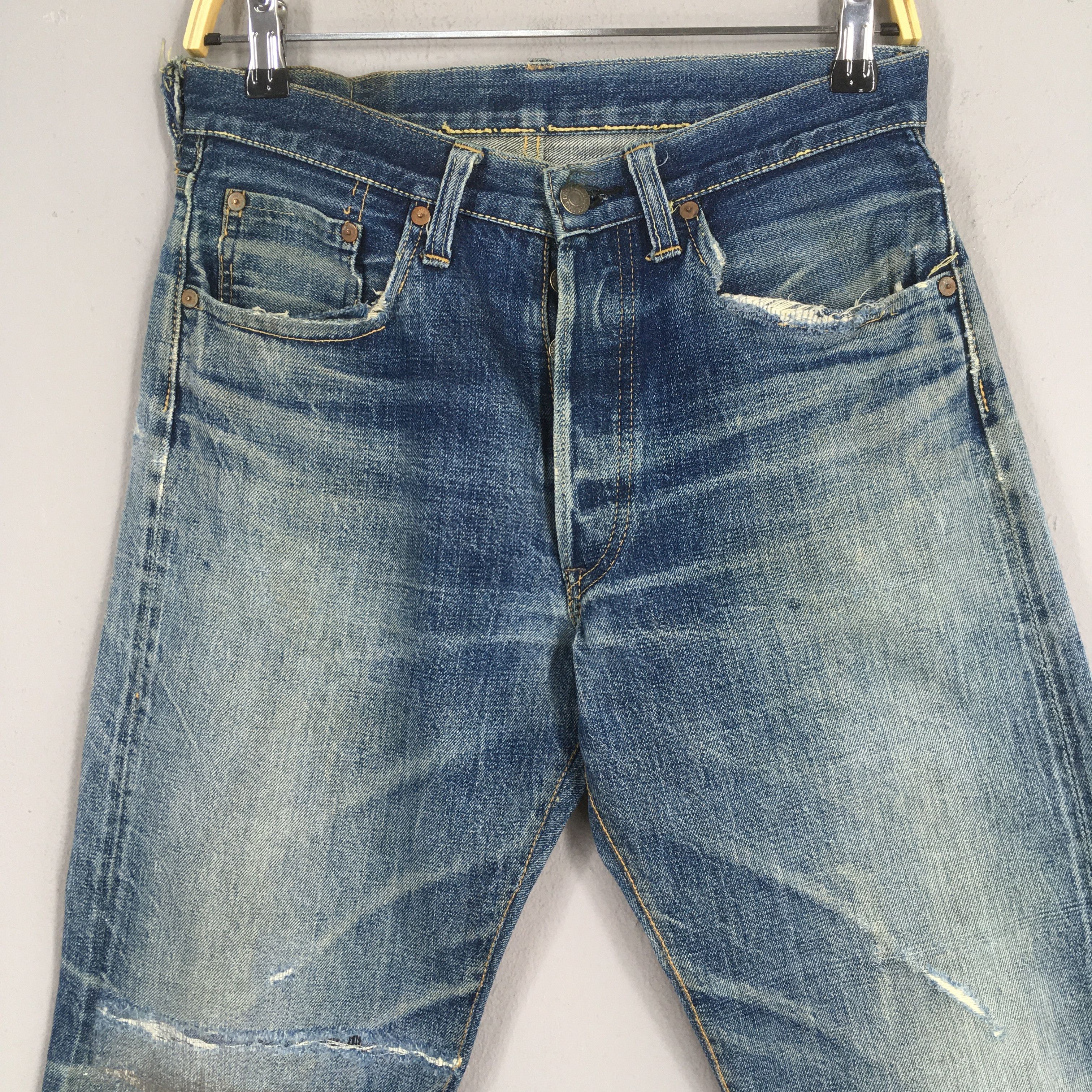 Eternal Size 28x29 Vintage 90s Sewing Chop Crafted Japan Jeans S97 Size US 28 / EU 44 - 2 Thumbnail