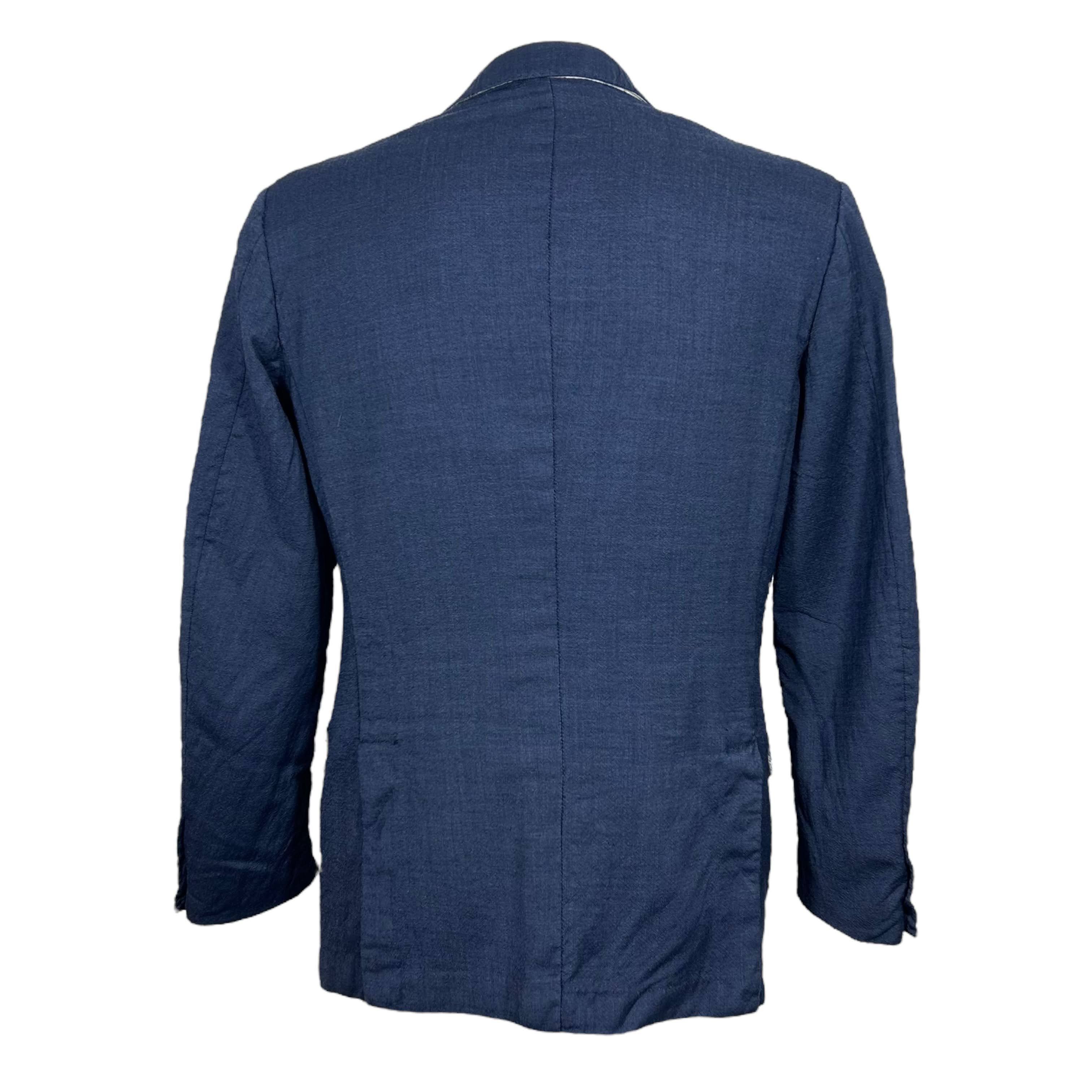 Ermenegildo Zegna Ermenegildo Zegna Navy Blue Pure Wool Resort Blazer Slim 40R Size 40R - 2 Thumbnail