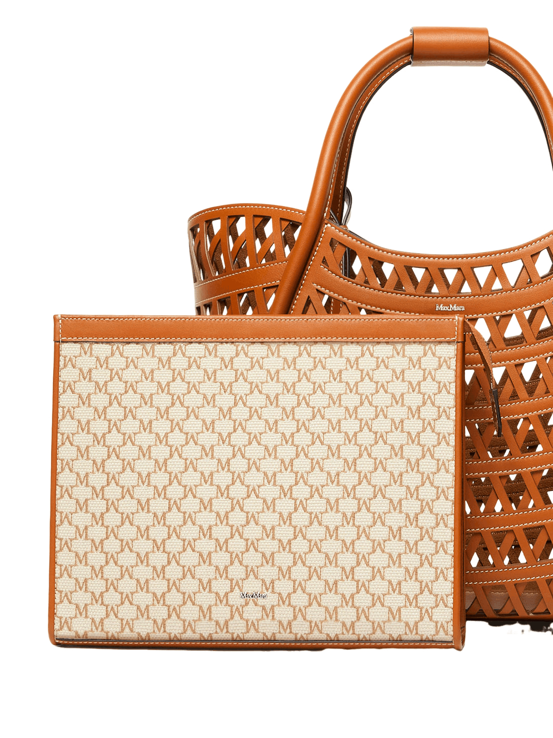 Max Mara MAX MARA Marine Small Brown Leather Tote Bag New Size ONE SIZE - 4 Thumbnail