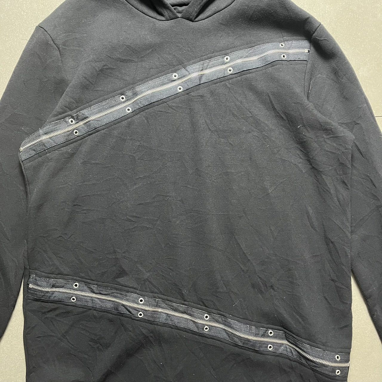 Le Grande Bleu (L.G.B.) Killstar Black Zip Detail Hoodie Gothic Size US XL / EU 56 / 4 - 5 Thumbnail