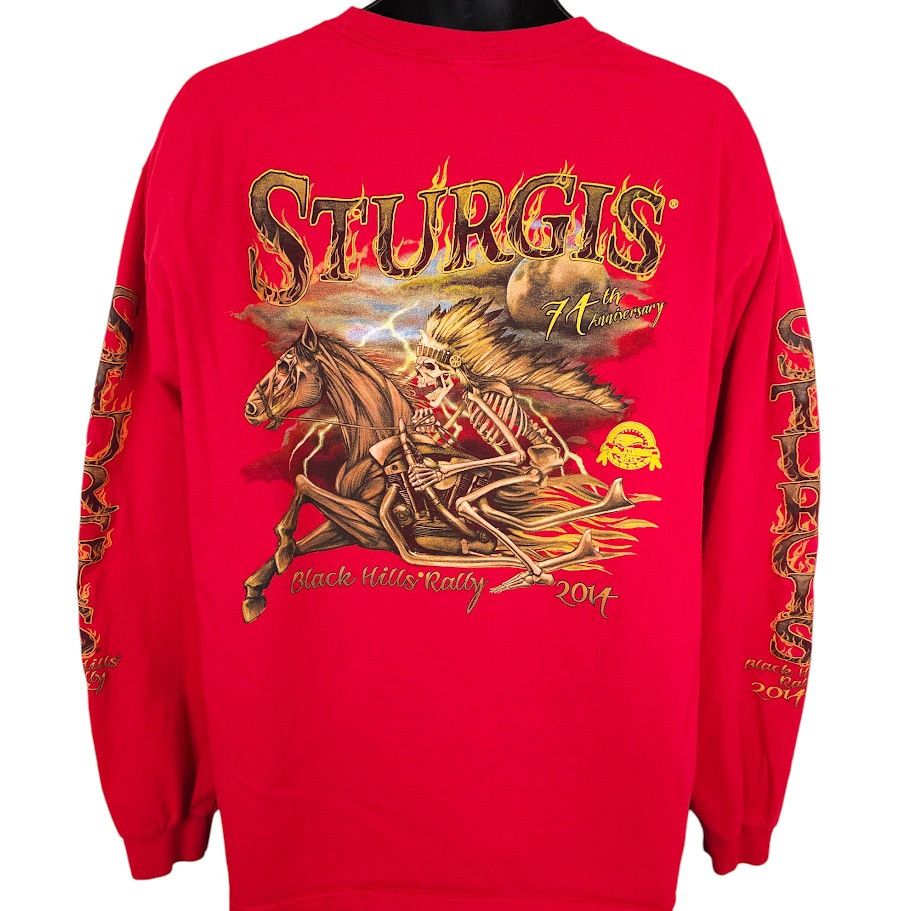 Other Sturgis T Shirt Mens Size XL Red 2014 Black Hills Rally Size US XL / EU 56 / 4 - 1 Thumbnail