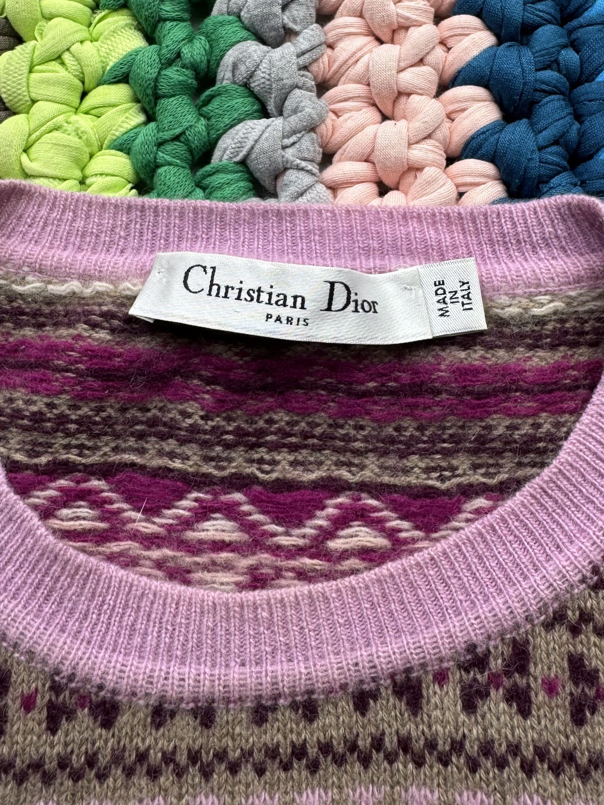 Dior Christian Dior Laine - Wool/Cashmere Arztec Sweater (V117) Size M / US 6-8 / IT 42-44 - 5 Thumbnail