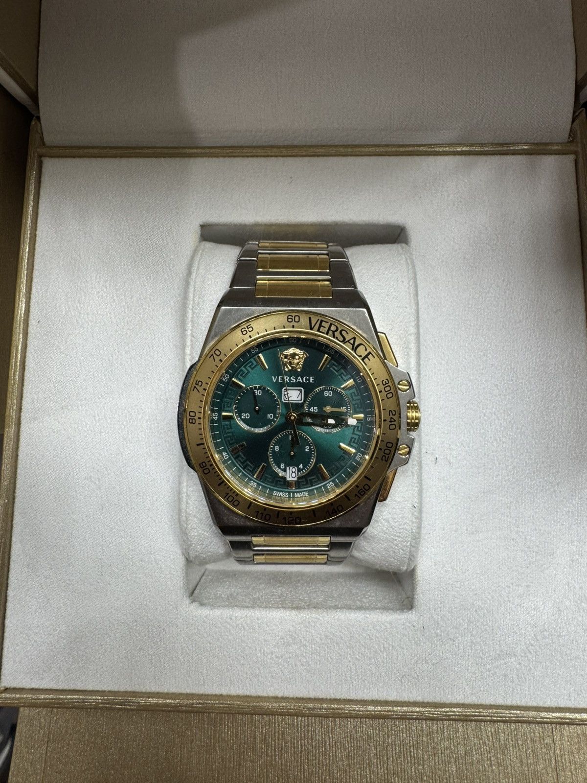 Versace Versace 45mm Swiss Chronograph Greca Extreme Two-Tone Watch Size ONE SIZE - 1 Thumbnail