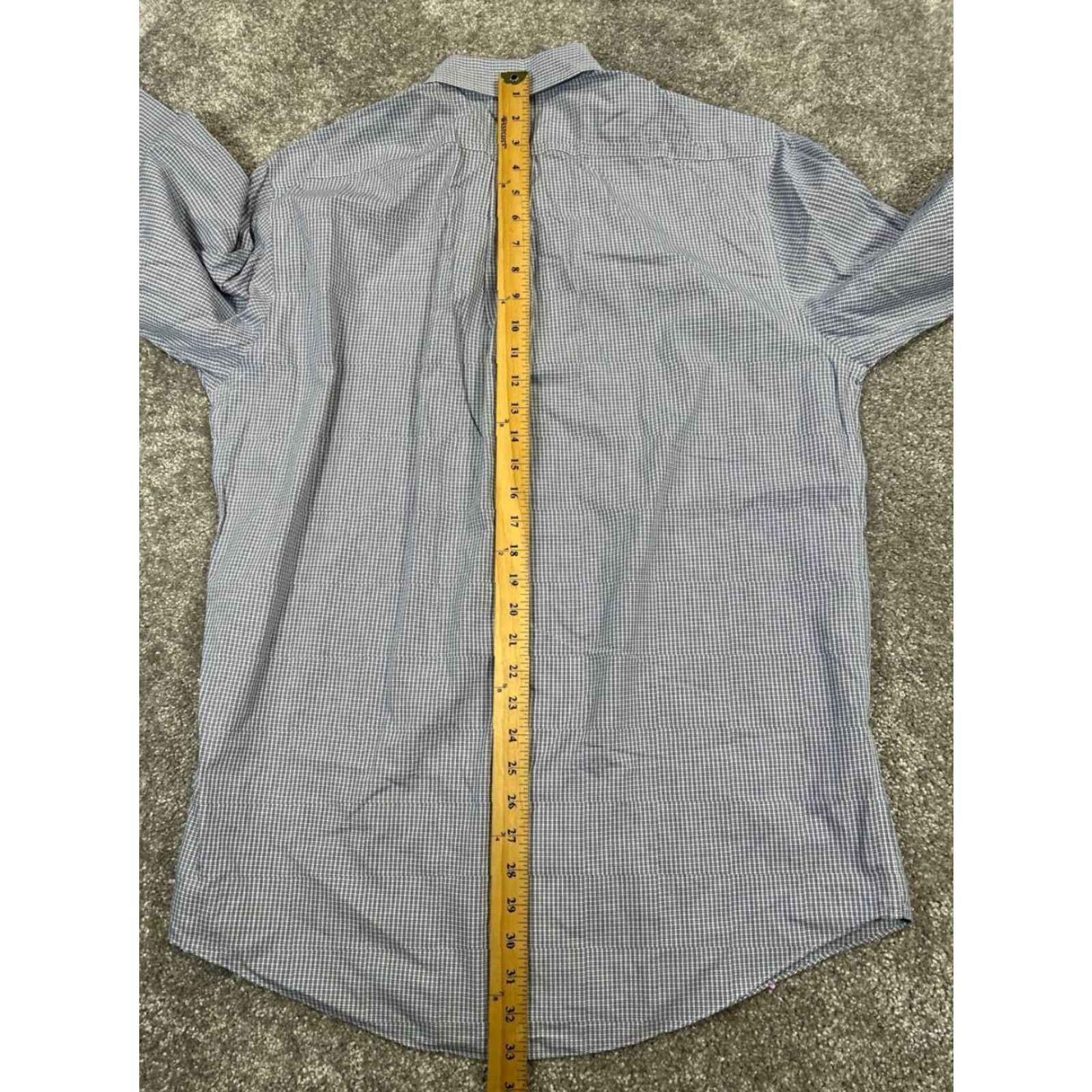 Brooks Brothers Brooks Brothers Dress Shirt Mens 16 Blue White Cotton Button Up Shirt Busy? (Note: must only use original words) Size 42R - 6 Thumbnail
