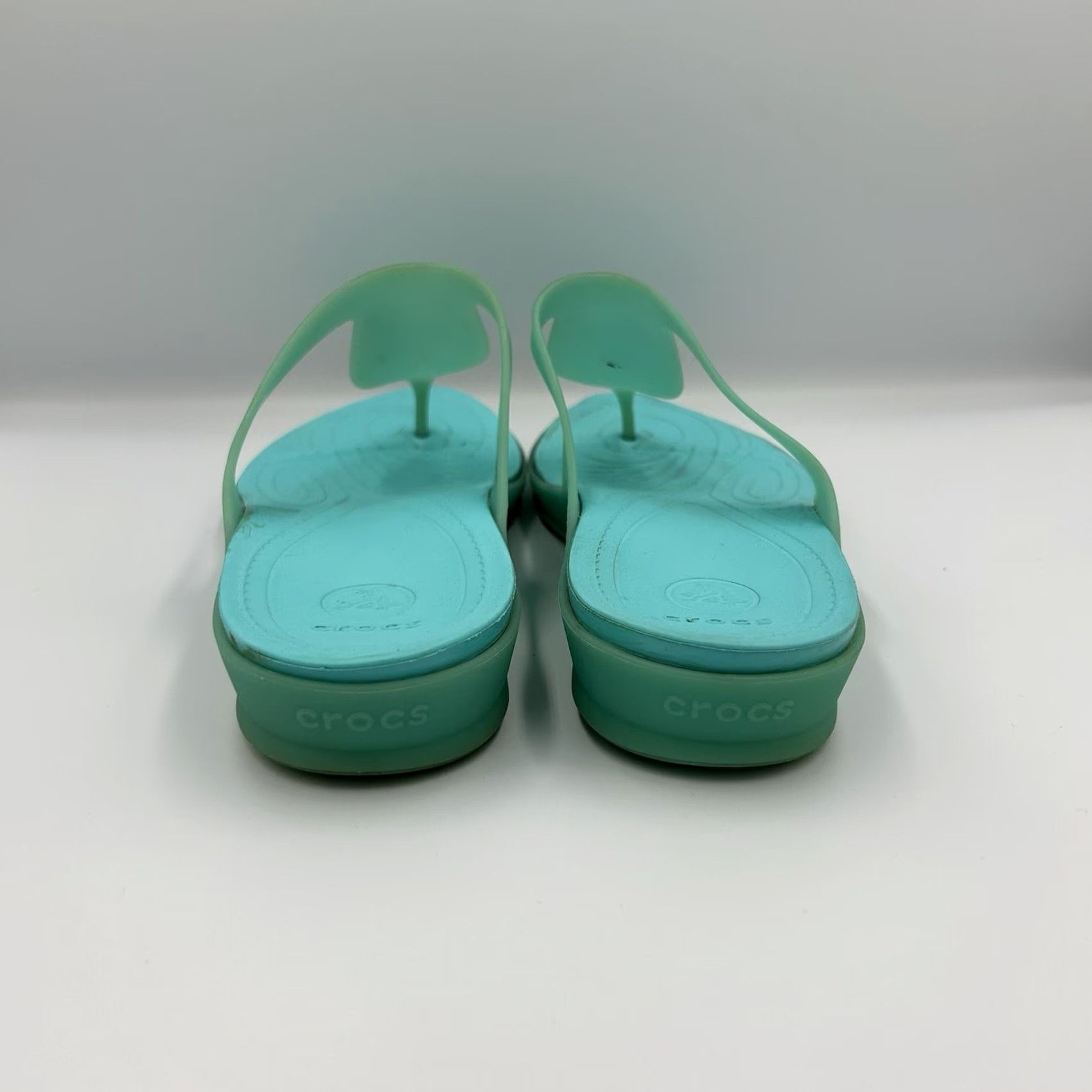 Crocs Crocs Rio Flip Sandal Women Teal 11 Thong Flat Comfort Lightweight Breathable Rubber Summer Beach Shoes Size US 11 / IT 41 - 6 Thumbnail