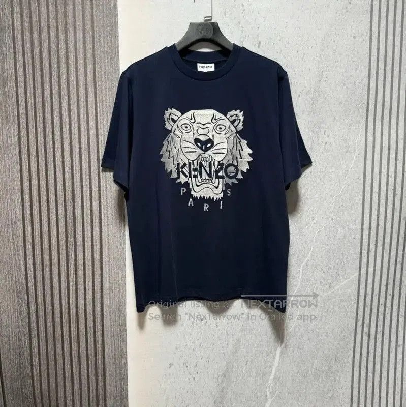 Kenzo KENZO Summer Navy Cotton Embroidered Logo T-Shirt . Size US L / EU 52-54 / 3 - 1 Thumbnail