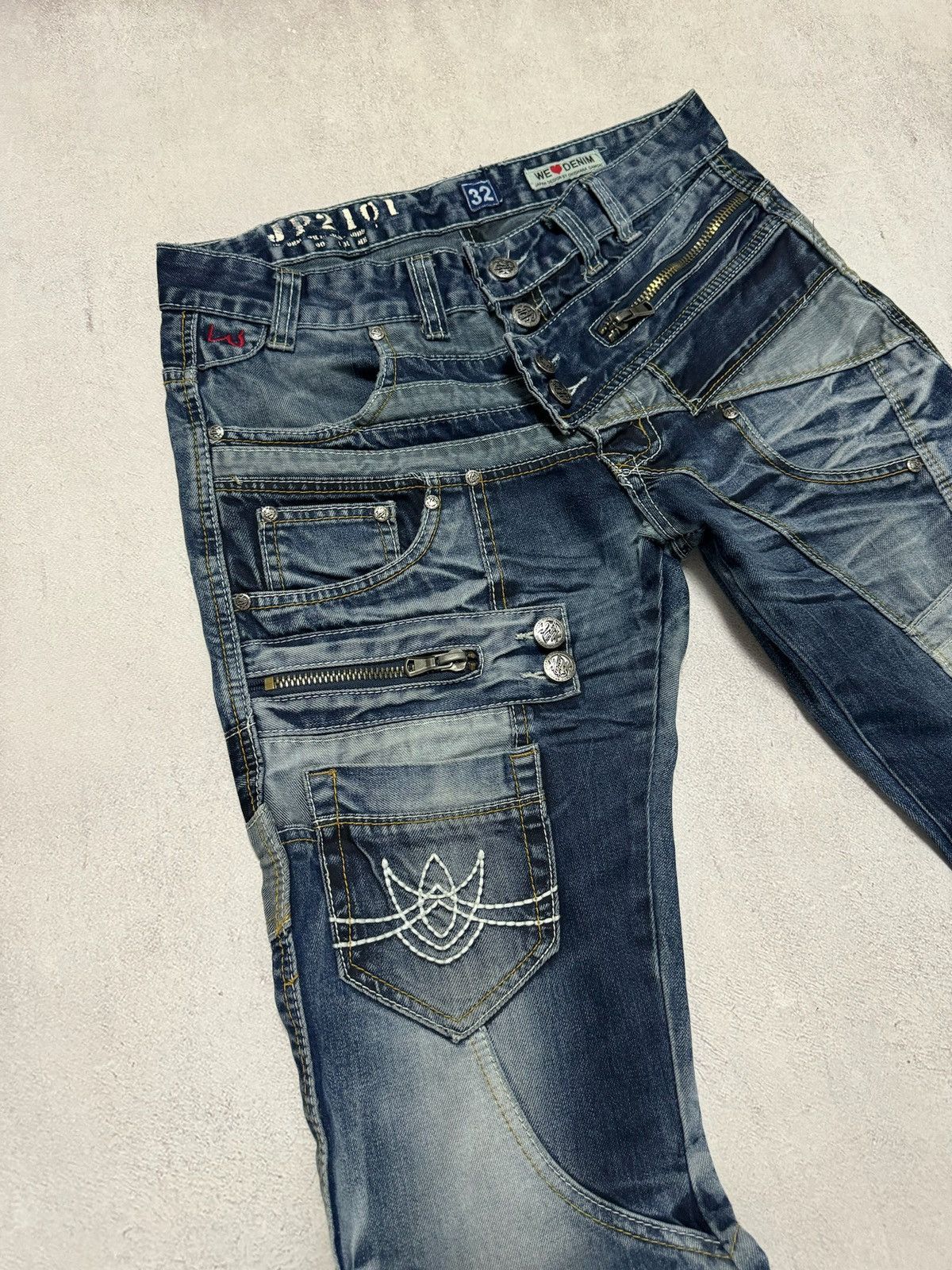 If Six Was Nine Vintage Okishama Samoki Jeans Denim Pants Japanese Dirty Y2K Size US 32 / EU 48 - 3 Thumbnail