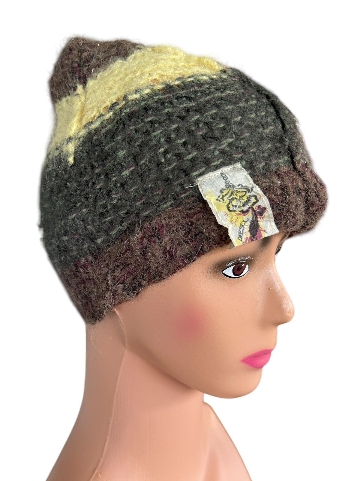 Japanese Brand × Kapital × Vintage Diesel mohair fur Knitted Beanie Hats Size ONE SIZE - 3 Thumbnail