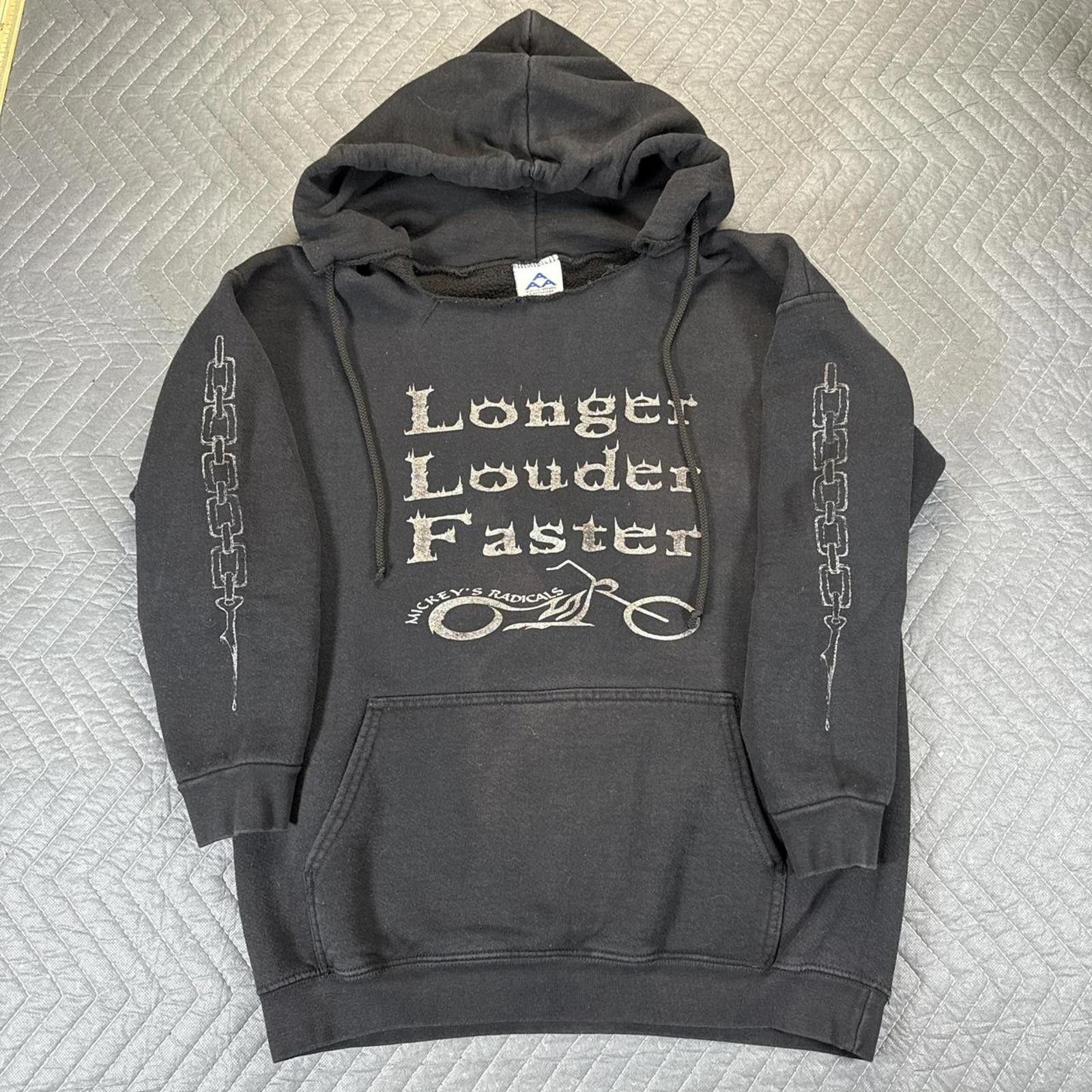 AAA Y2K motorcycle hoodie mens medium Size US M / EU 48-50 / 2 - 2 Thumbnail
