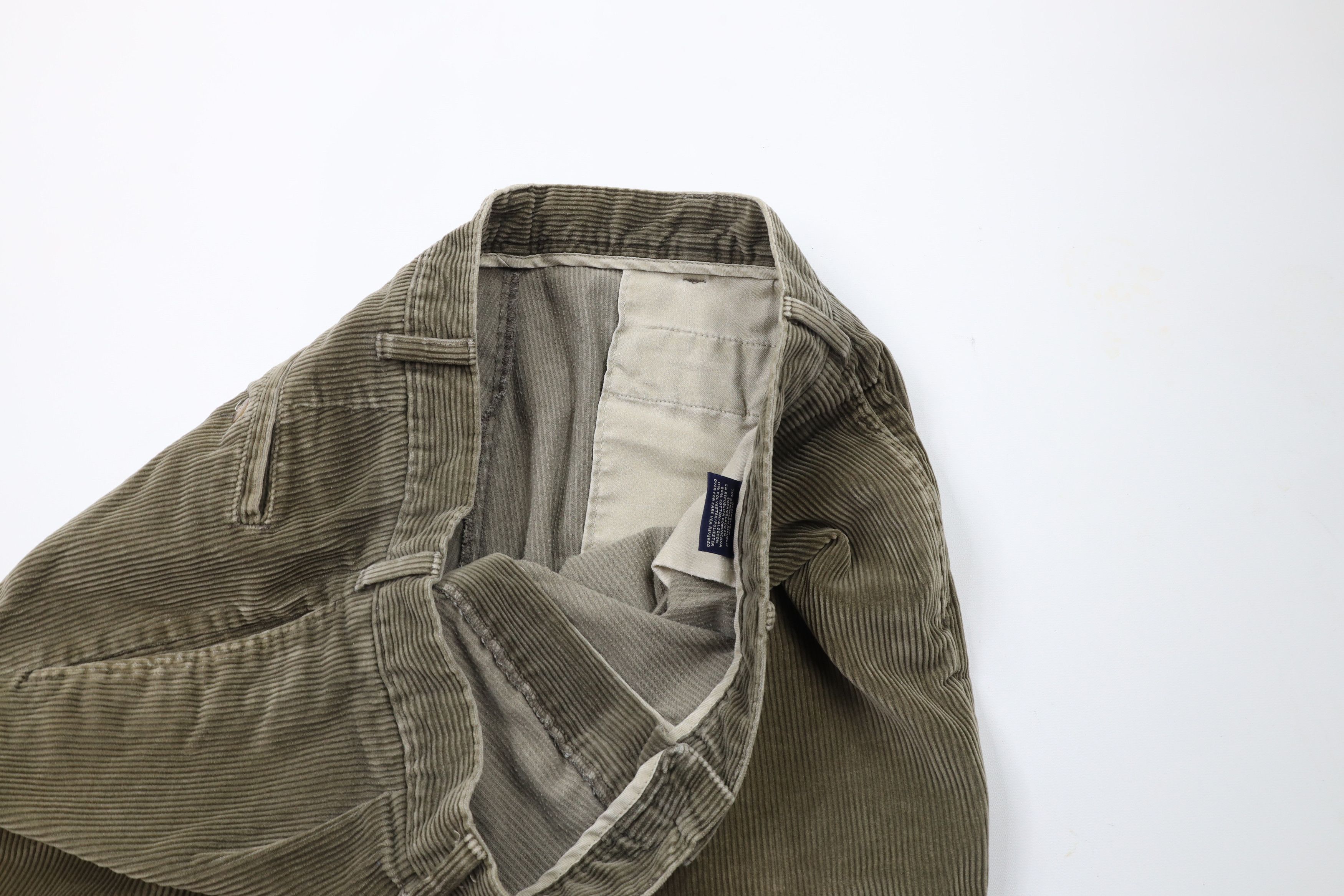 Vintage Vintage 90s Streetwear Wide Leg Corduroy Chino Pants Green Size US 40 / EU 56 - 10 Thumbnail