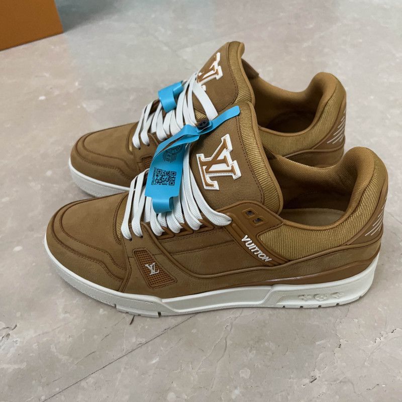 Louis Vuitton Louis Vuitton Trainer Low Top Sneakers in Orange -2508 Size US 8 / EU 41 - 1 Thumbnail