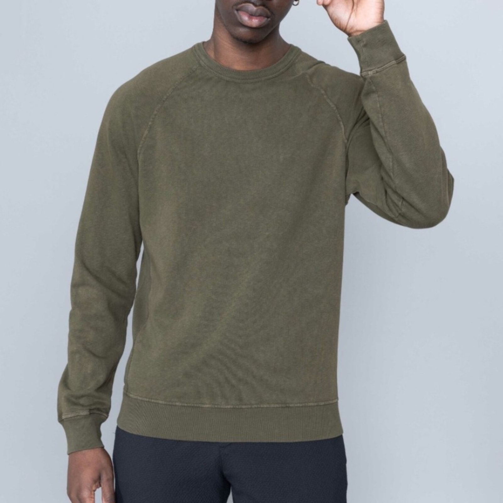 Stone Island Stone Island olive green pullover crew neck sweatshirt XL Size US XL / EU 56 / 4 - 5 Thumbnail