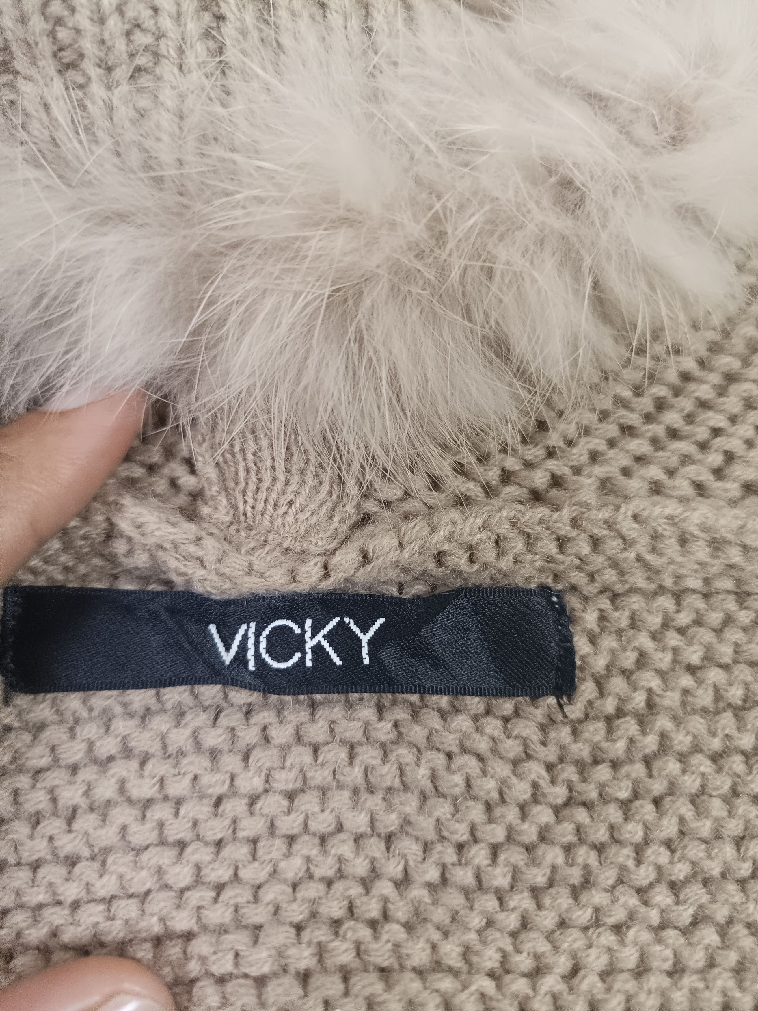Designer × Japanese Brand VICKY Faux Fur Knit Toggle Jacket Size L / US 10 / IT 46 - 9 Thumbnail