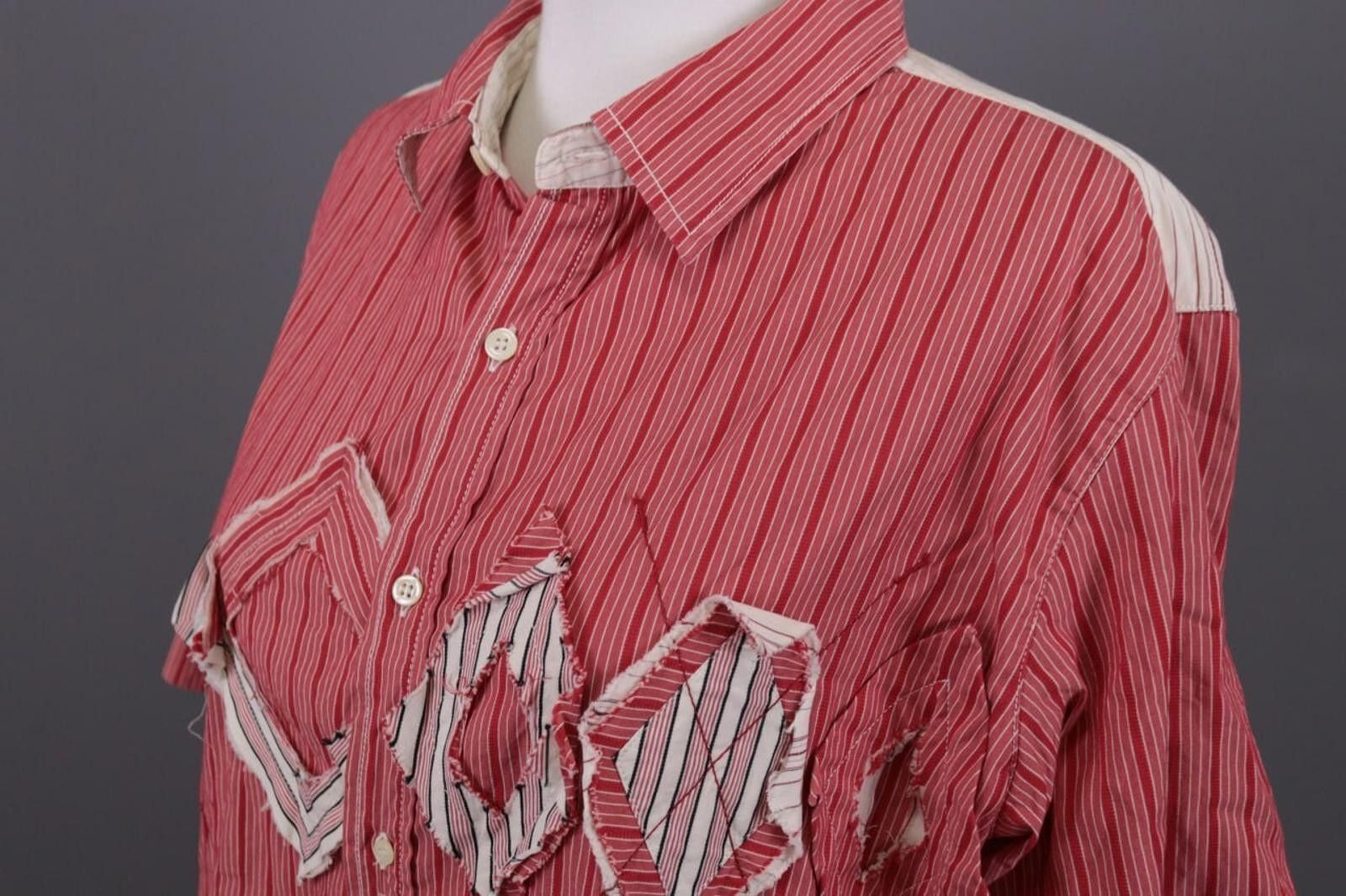 Designer Le Jean Marithe Francois Girbaud Patched Shirt Size USA 36 Size M / US 6-8 / IT 42-44 - 7 Thumbnail