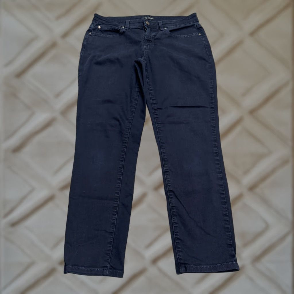 Eileen Fisher Eileen Fisher Womens Organic Coton Low Rise Slim Fit Chino Pants 6P Navy Blue Size 28" / US 6 / IT 42 - 1 Thumbnail