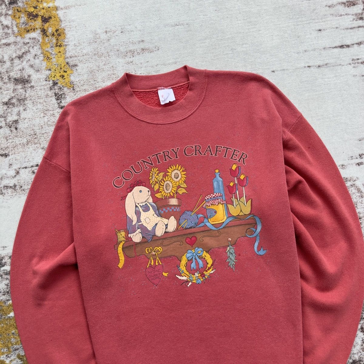 Jerzees VINTAGE COUNTRY CRAFTER BUNNY CRAFTS GRAPHIC SWEATSHIRT USA Size US L / EU 52-54 / 3 - 2 Thumbnail